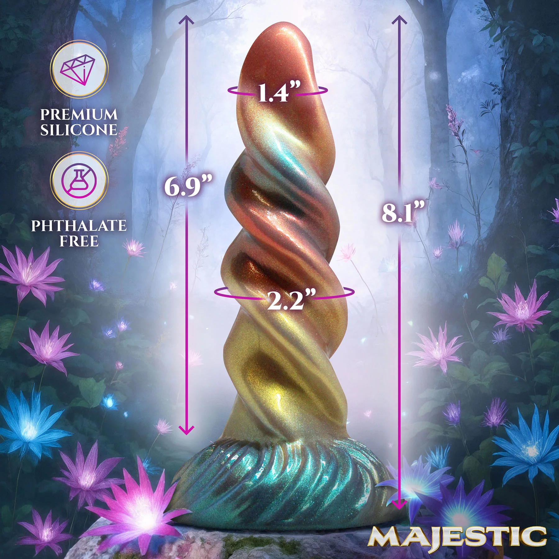 Majestic Celina Fairy 8" Silicone Dildo By Creature Cocks - Image 6