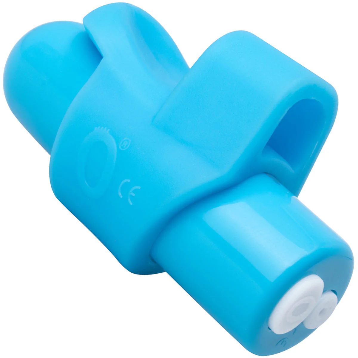 Charged CombO Kit #1 Silicone Cock Ring & Fingertip Sleeve By Screaming O - Blue - Image 3
