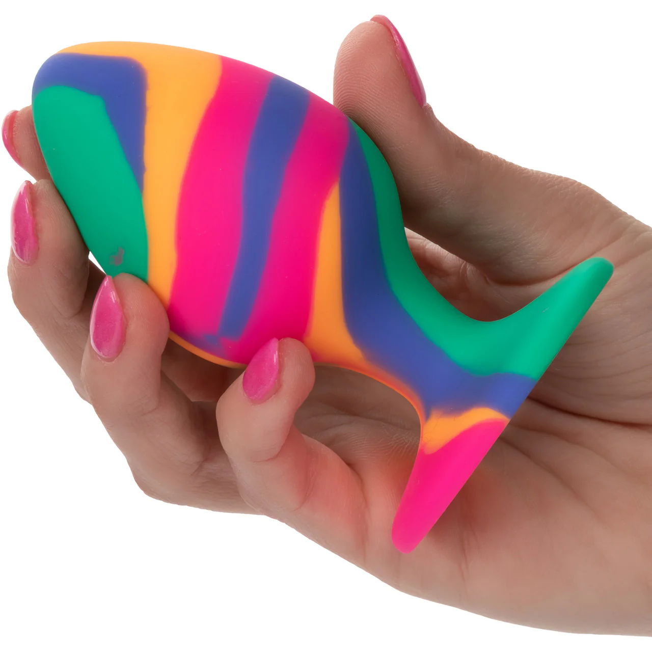 Cheeky Tie-Dye Silicone Butt Plug Large By CalExotics - Image 2