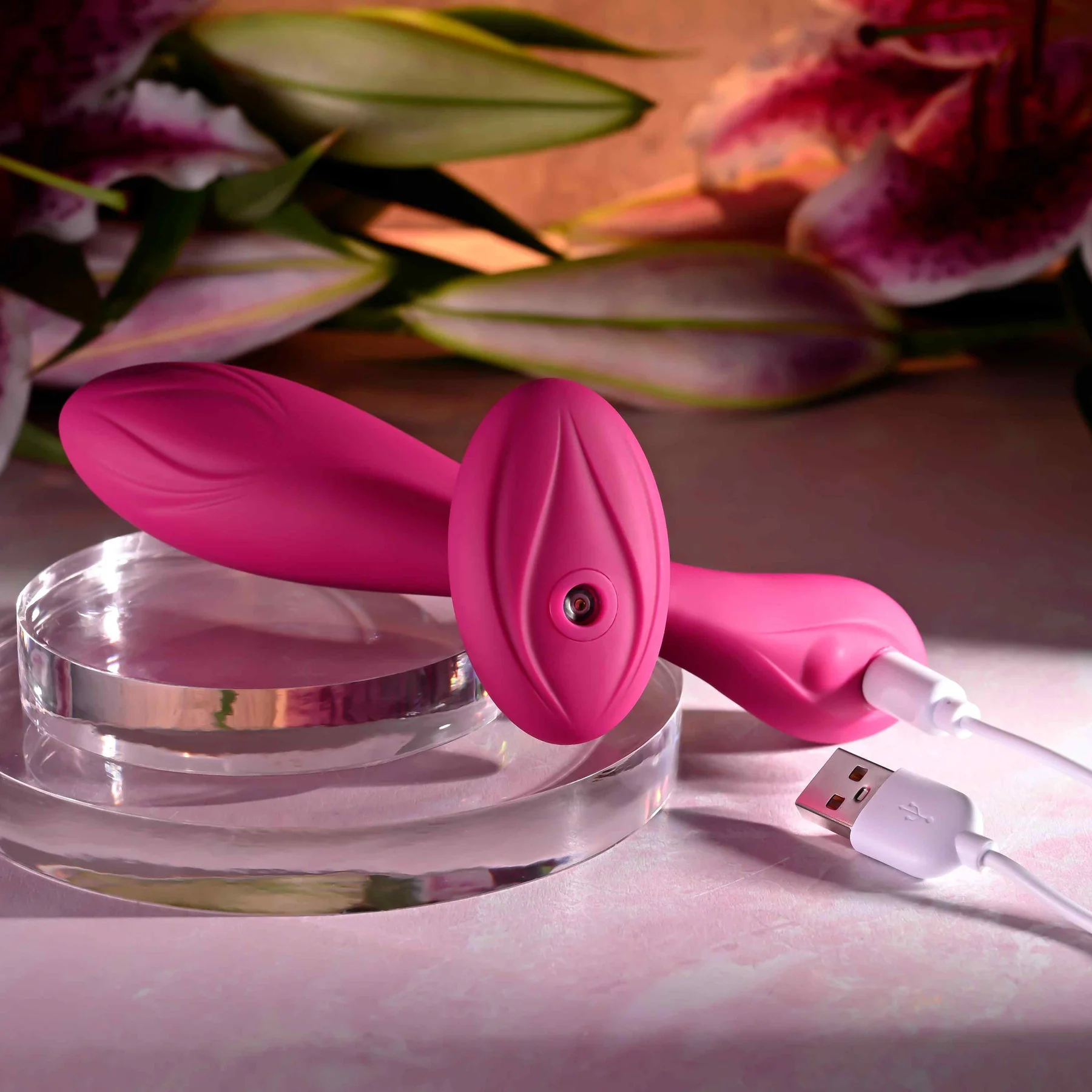 Cherry Pose Rechargeable Silicone Posable Vibrator With Remote By Evolved Novelties - Image 8