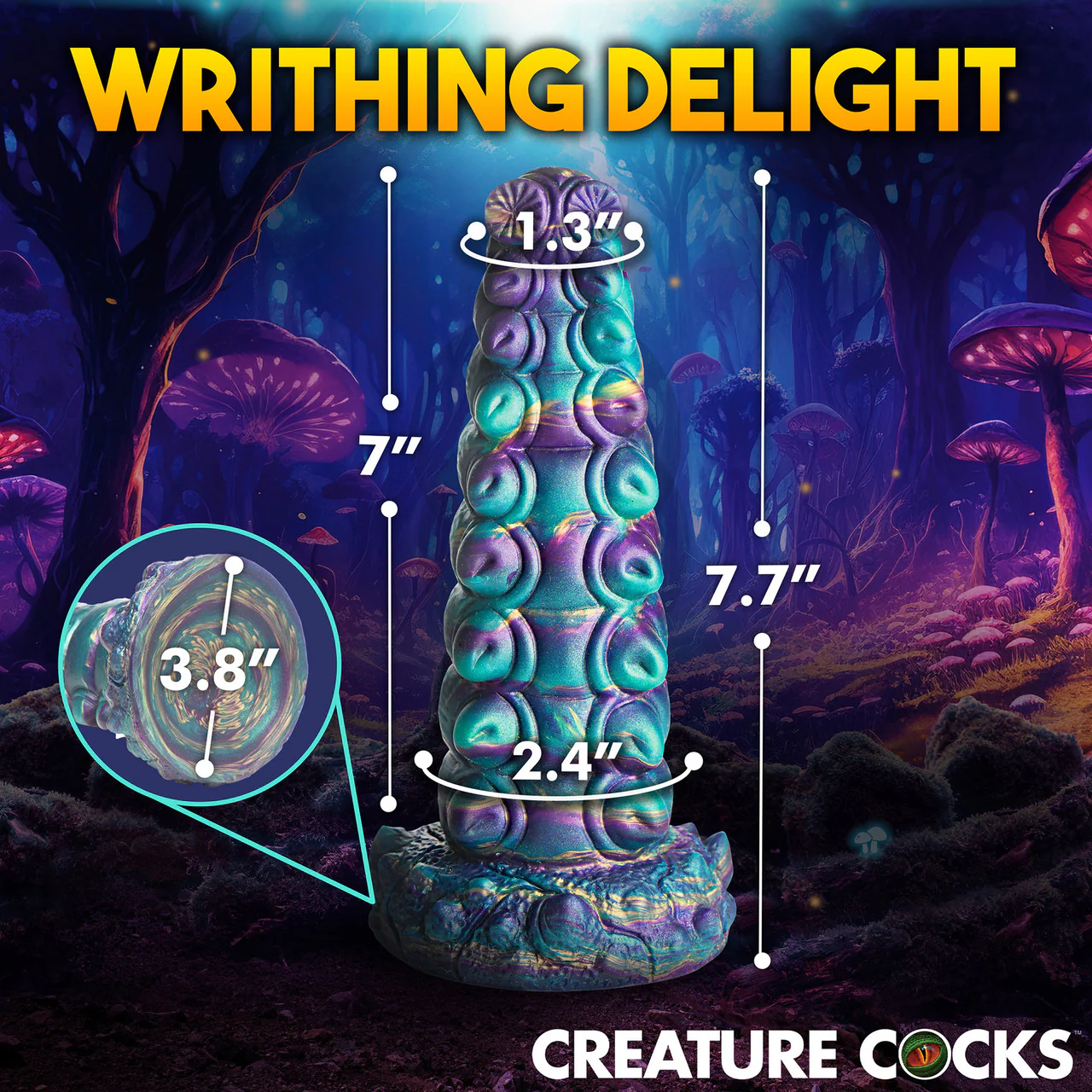 Chrysalis 7.75" Silicone Suction Cup Dildo By Creature Cocks - Image 11