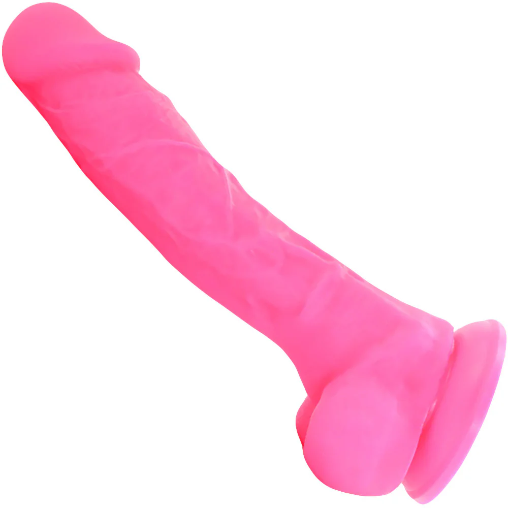 Colours Dual Density 8 Inch Silicone Suction Cup Dildo - Pink - Image 2
