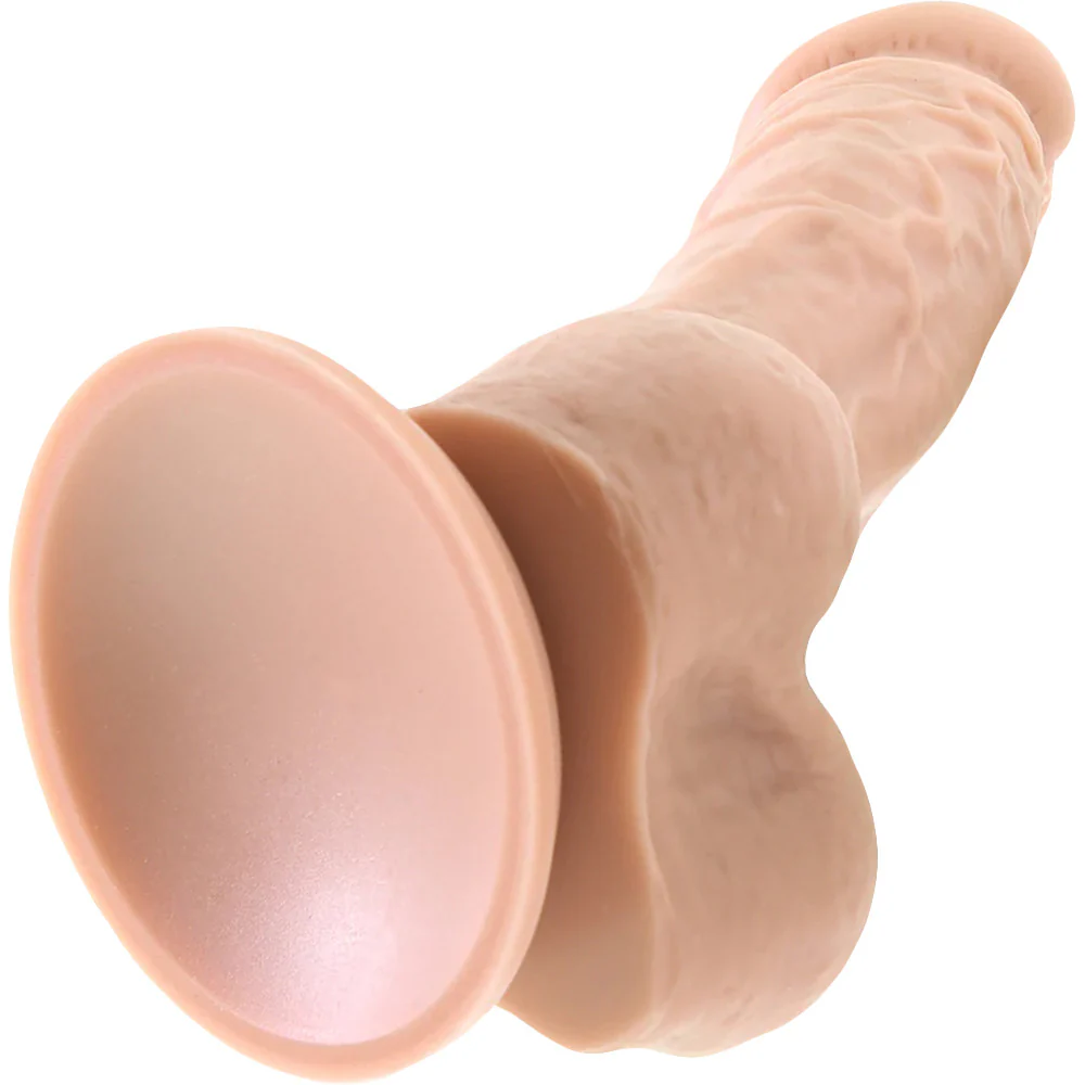 Colours Dual Density 8 Inch Silicone Suction Cup Dildo - Vanilla - Image 5