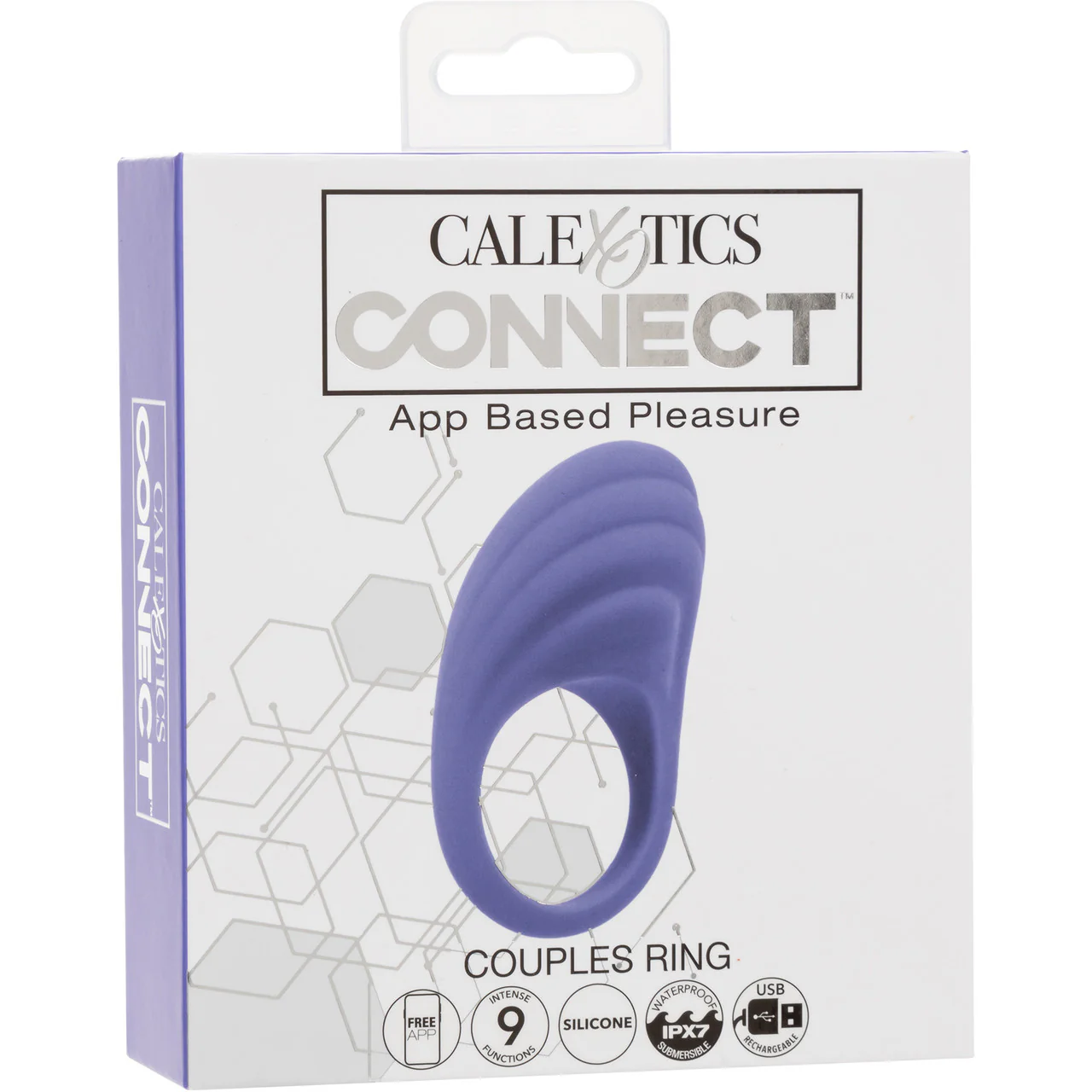 Connect® Couples Ring Rechargeable Waterproof Silicone App Enabled Vibrating Cock Ring By CalExotics - Image 10