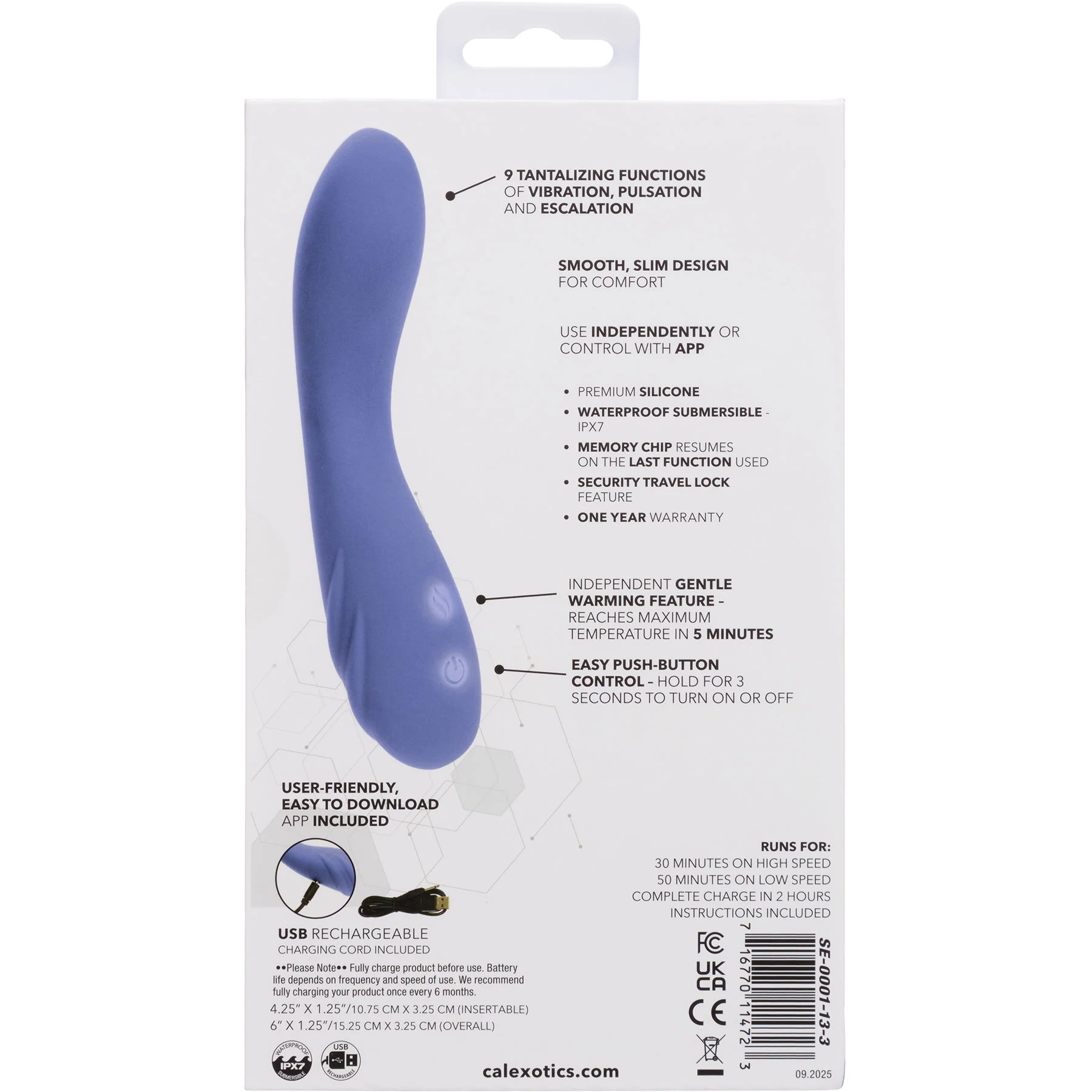 Connect® Warming Silicone App Enabled Vibrating G-Spot Wand - Image 9