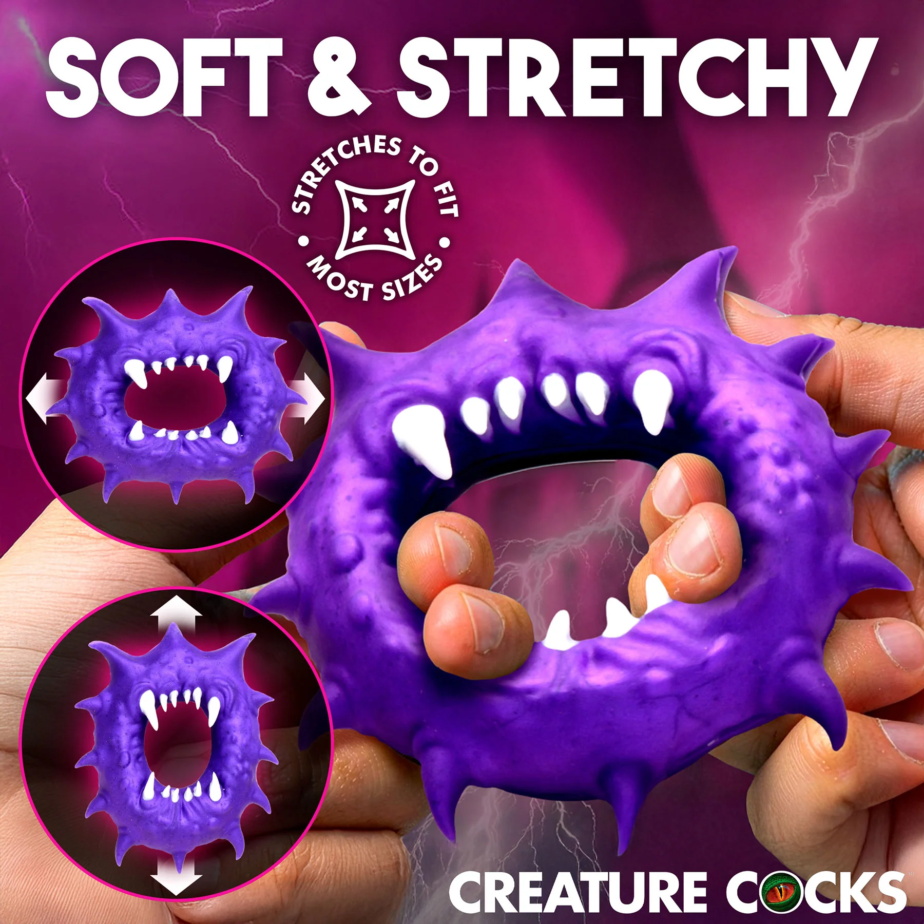 Constrictor Vampire Inspired Silicone Cock Ring By Creature Cocks - Image 2