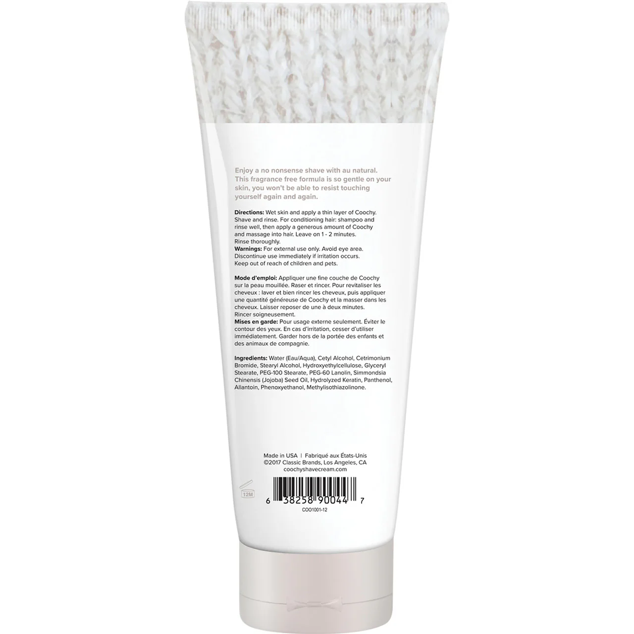 COOCHY Oh So Smooth Shave Cream - Au Natural 12.5 oz (370 mL) - Image 2