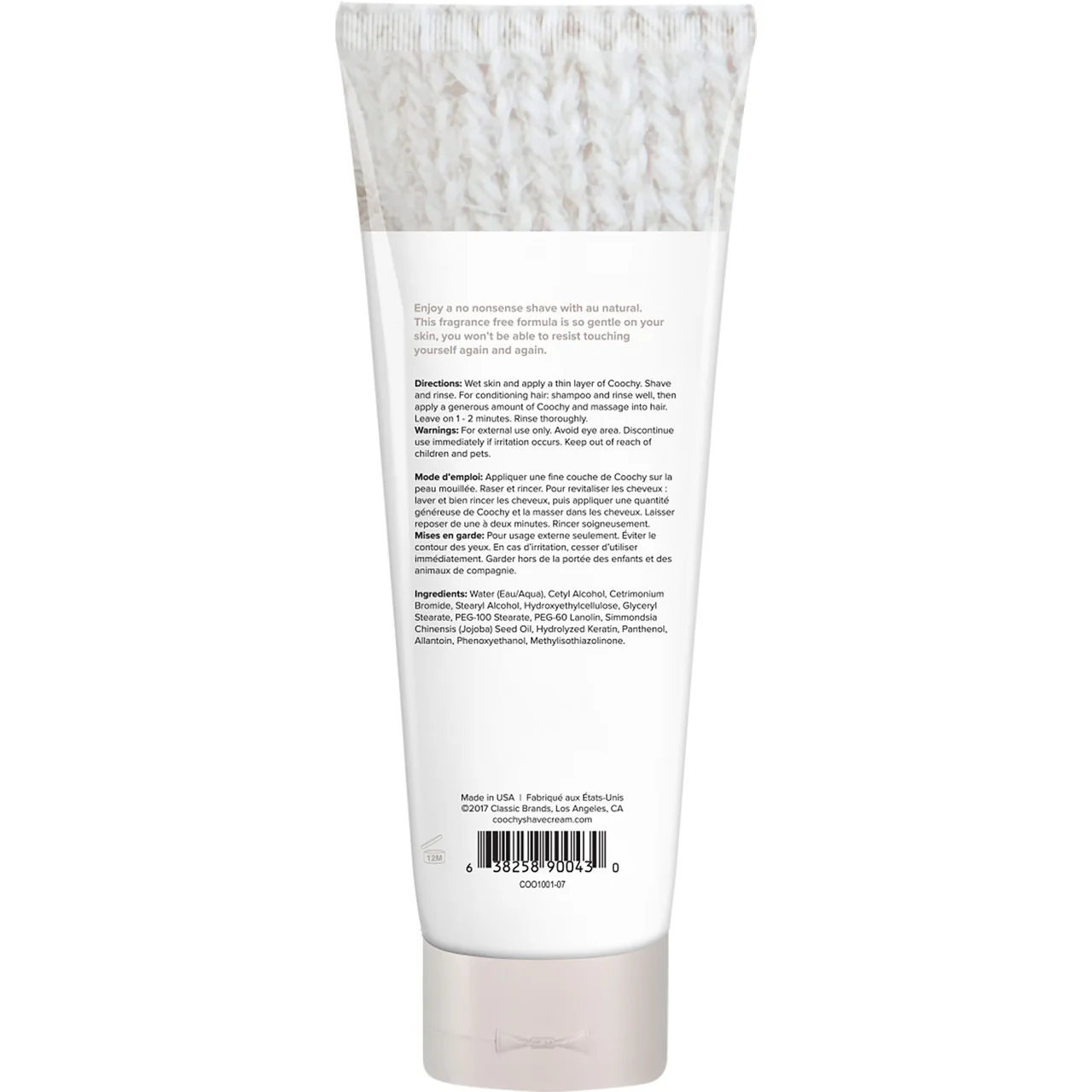 COOCHY Oh So Smooth Shave Cream - Au Natural 7.2 oz (213mL) - Image 2