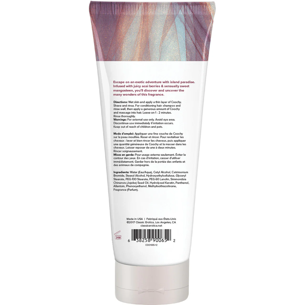 COOCHY Oh So Smooth Shave Cream - Island Paradise 12.5 oz (370 mL) - Image 2