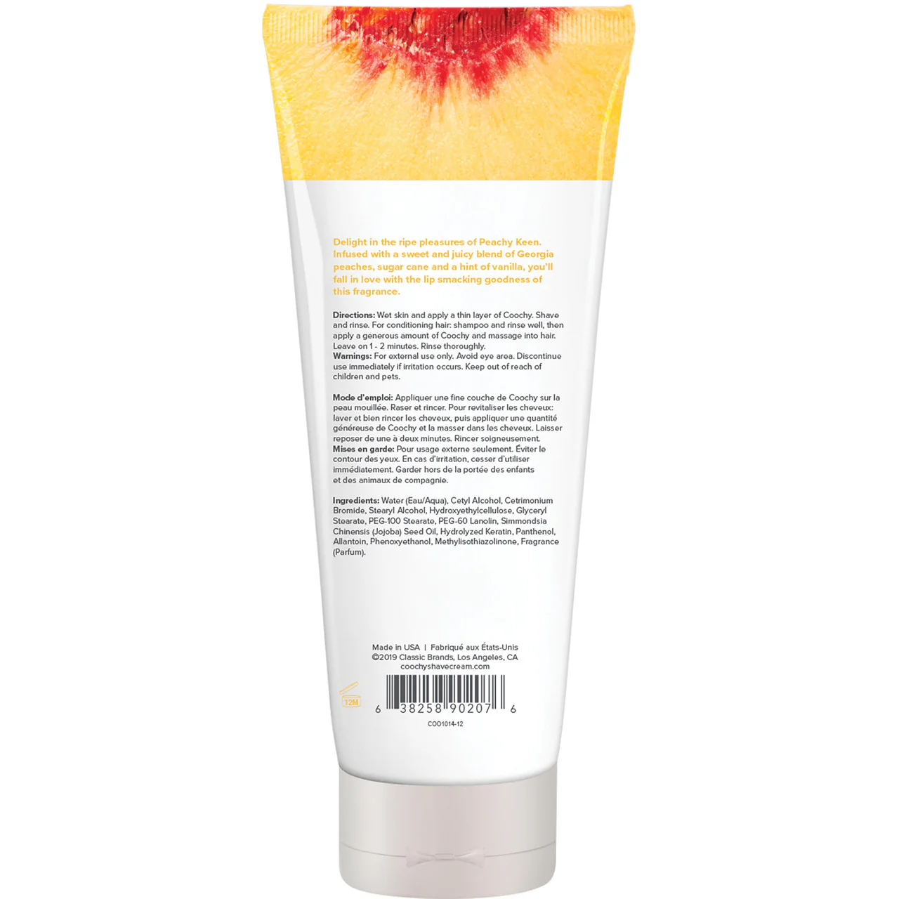 COOCHY Oh So Smooth Shave Cream  - Peachy Keen 12.5 oz (370 mL) - Image 2