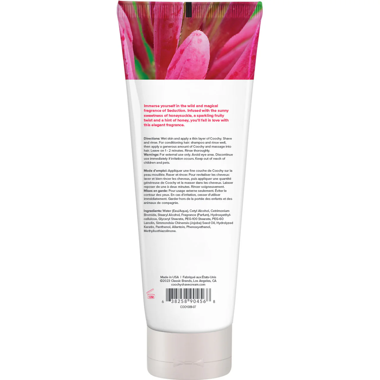 COOCHY Oh So Smooth Shave Cream, Seduction  - Honeysuckle Citrus 7.2 oz (213 mL) - Image 2