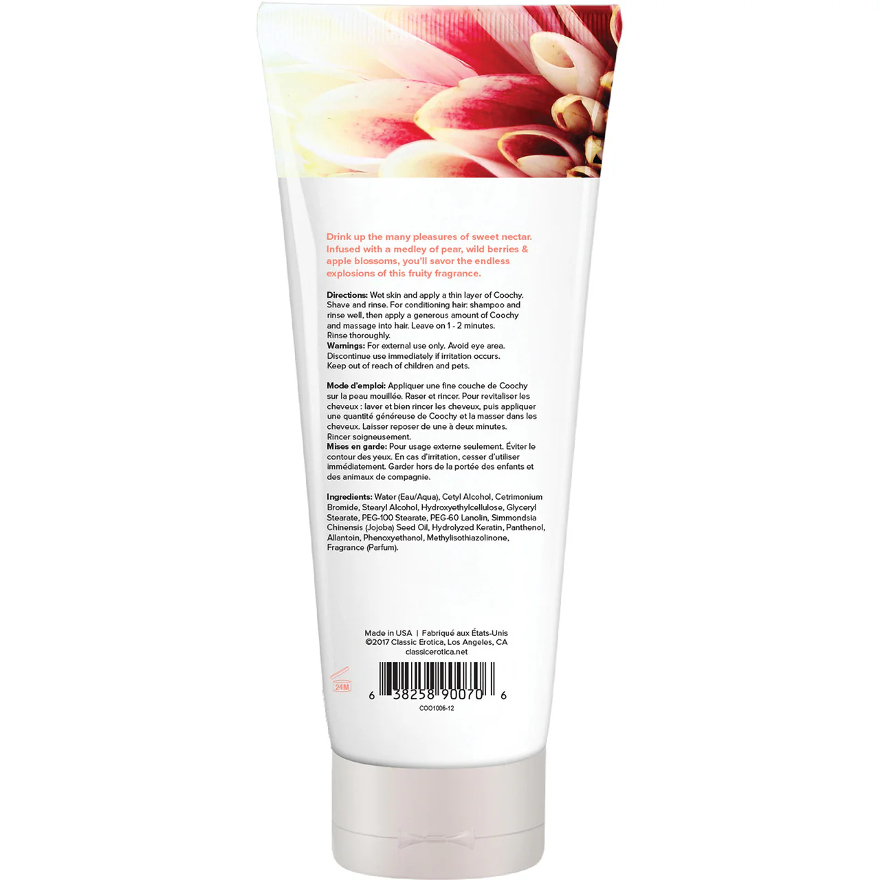COOCHY Oh So Smooth Shave Cream - Sweet Nectar 12.5 oz (370 mL) - Image 2