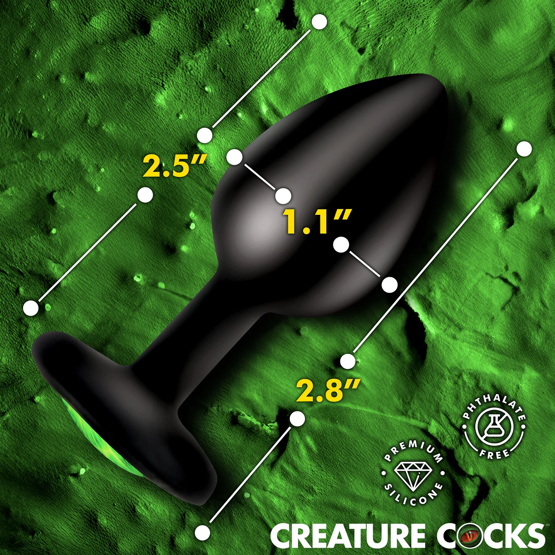 Creature Eye Green Eye Silicone Butt Plug By Creature Cocks - Image 8