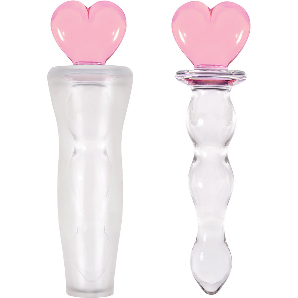 Crystal Heart of Glass Dildo - Pink - Image 2