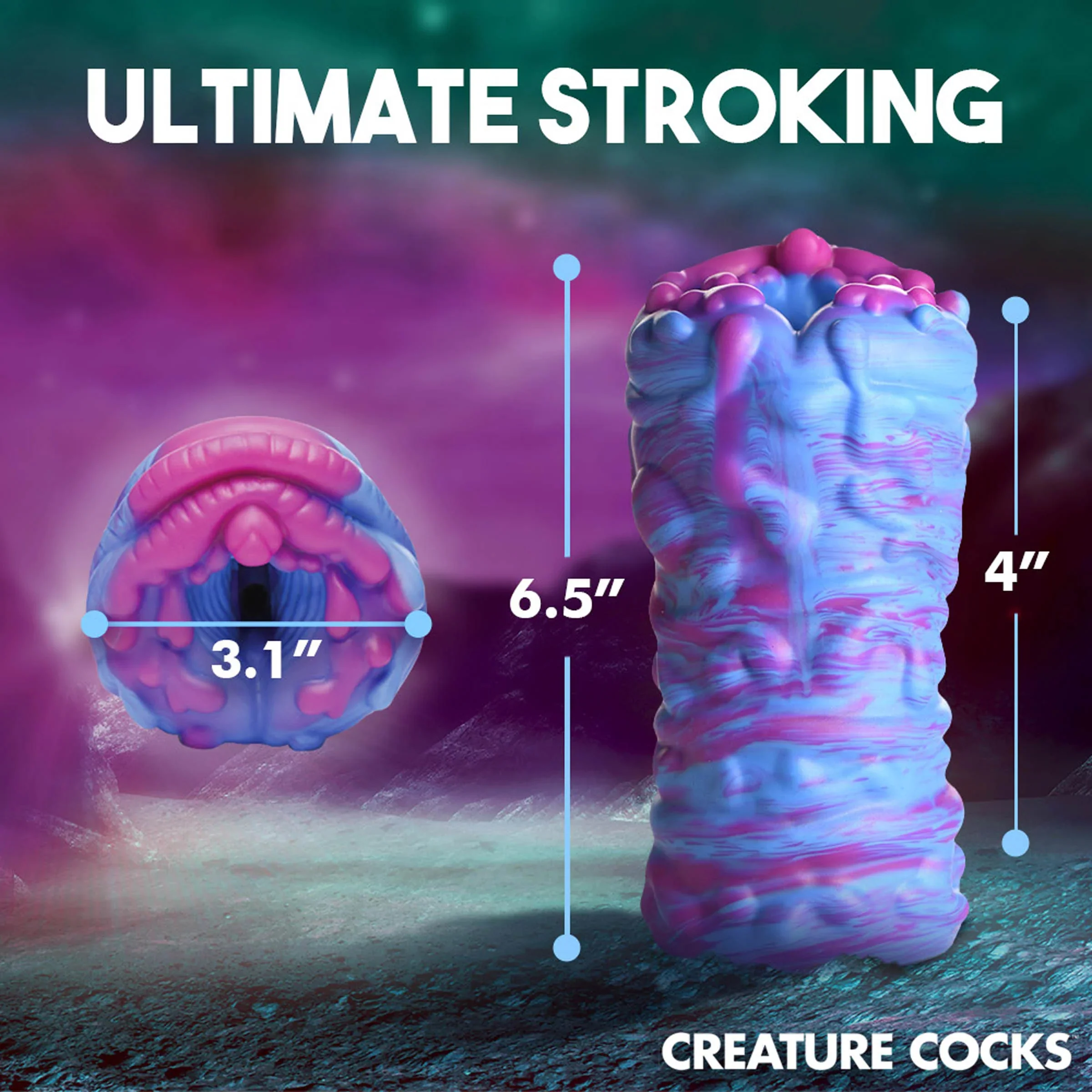 Cyclone Silicone Squishy Alien Vagina Stroker By Creature Cocks - Image 8