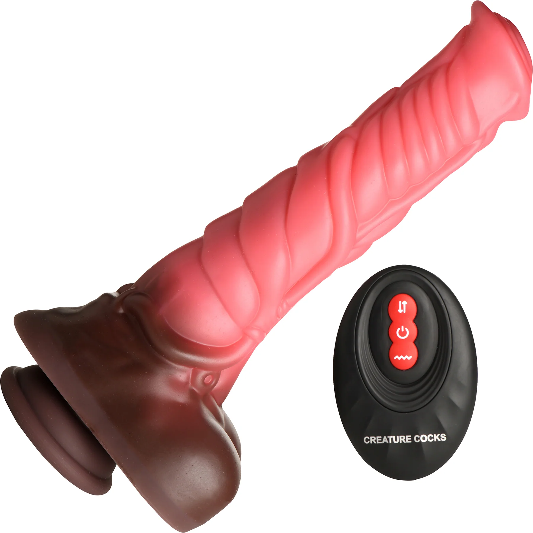 Deluxe Centaur 9.5" Thrusting & Vibrating Silicone Suction Cup Dildo By Creature Cocks