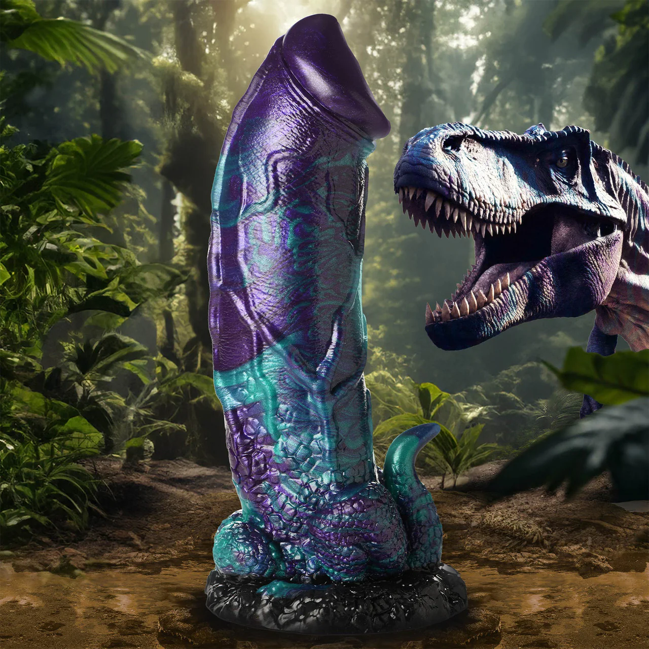 Dino-Dick 9" Silicone Suction Cup Dildo By Creature Cocks - XL - Image 14