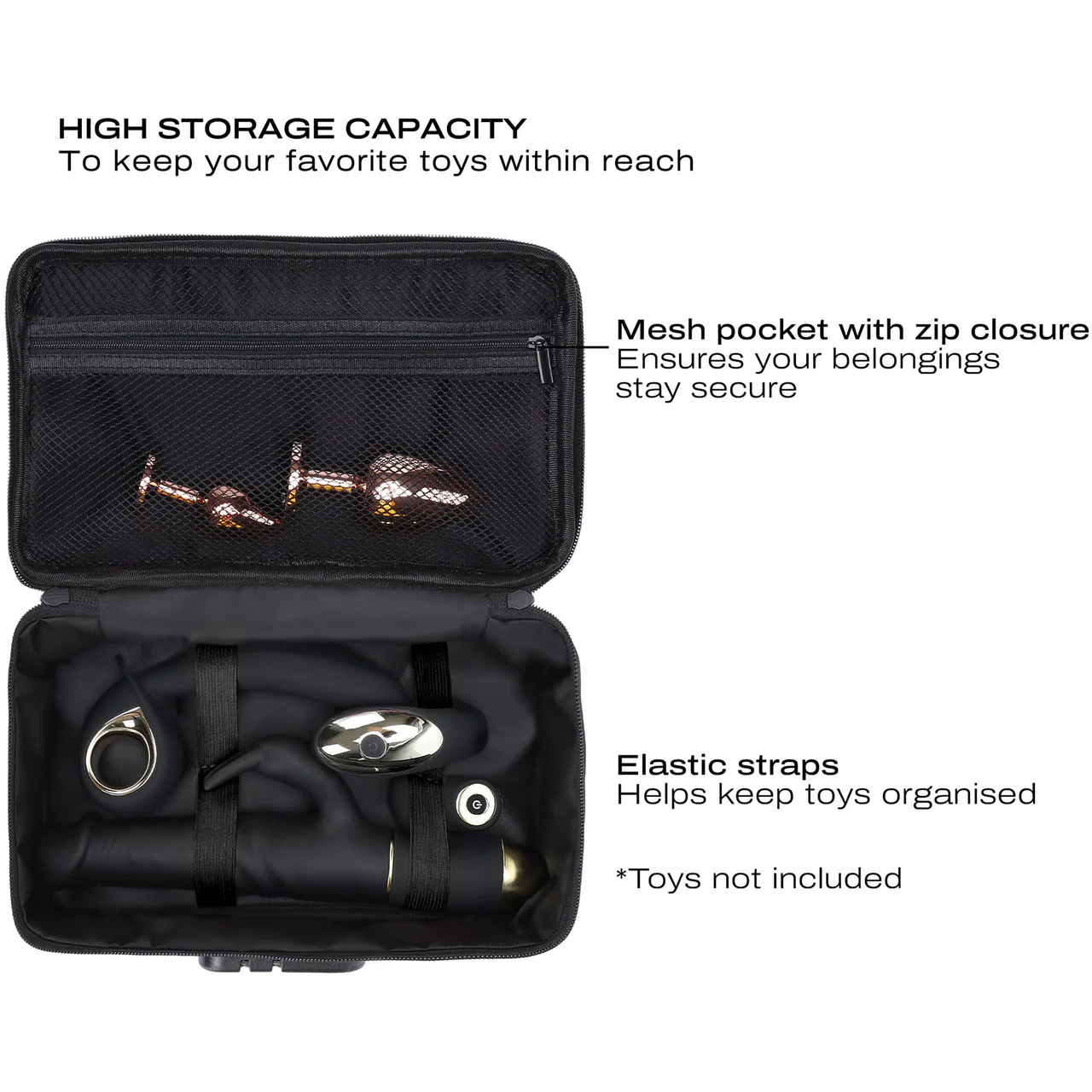 Dorcel Discreet Toy Storage Box With Combination Lock - Luxury Gold - Image 7