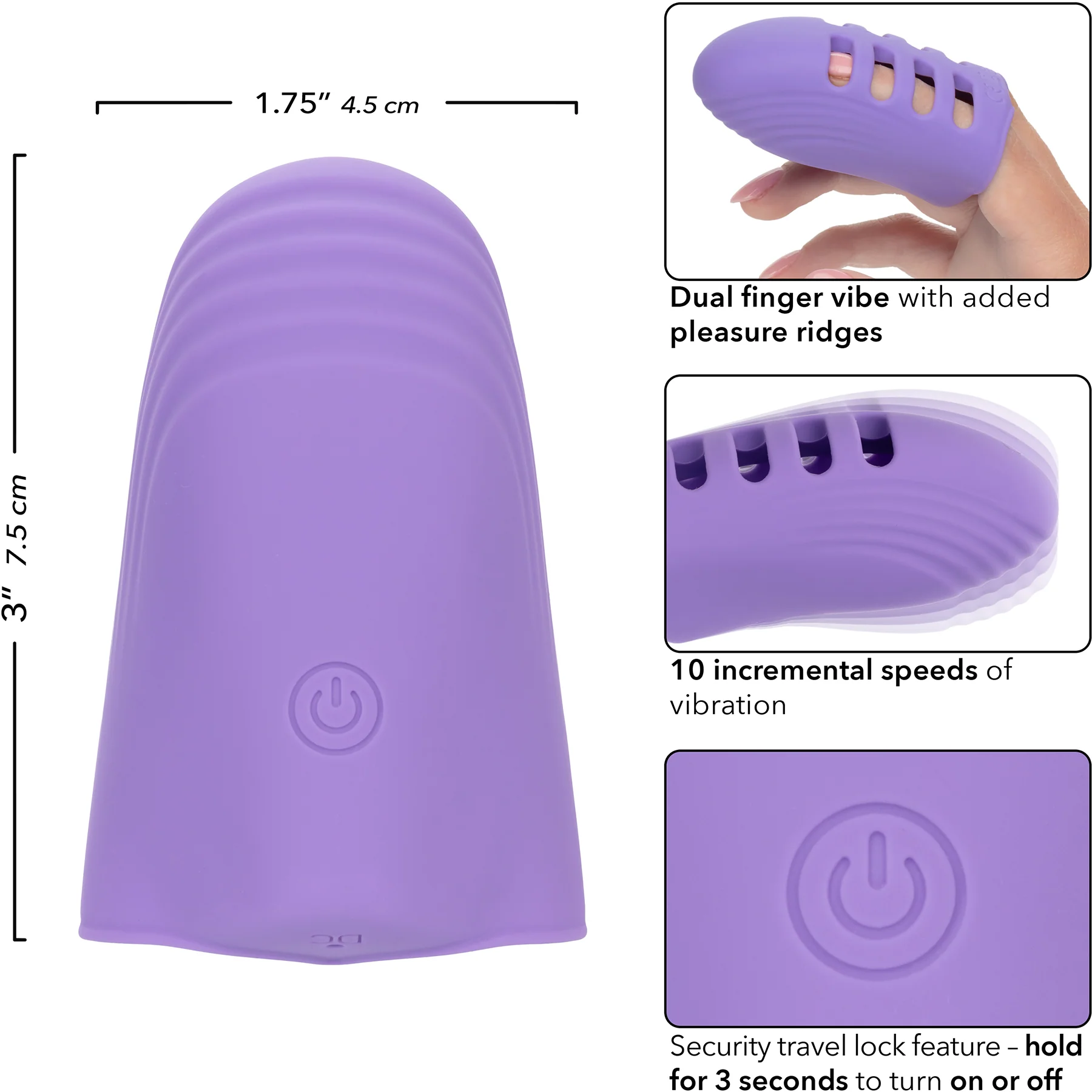 Dr. Laura Berman® Rechargeable Silicone Finger Vibrator - Image 8