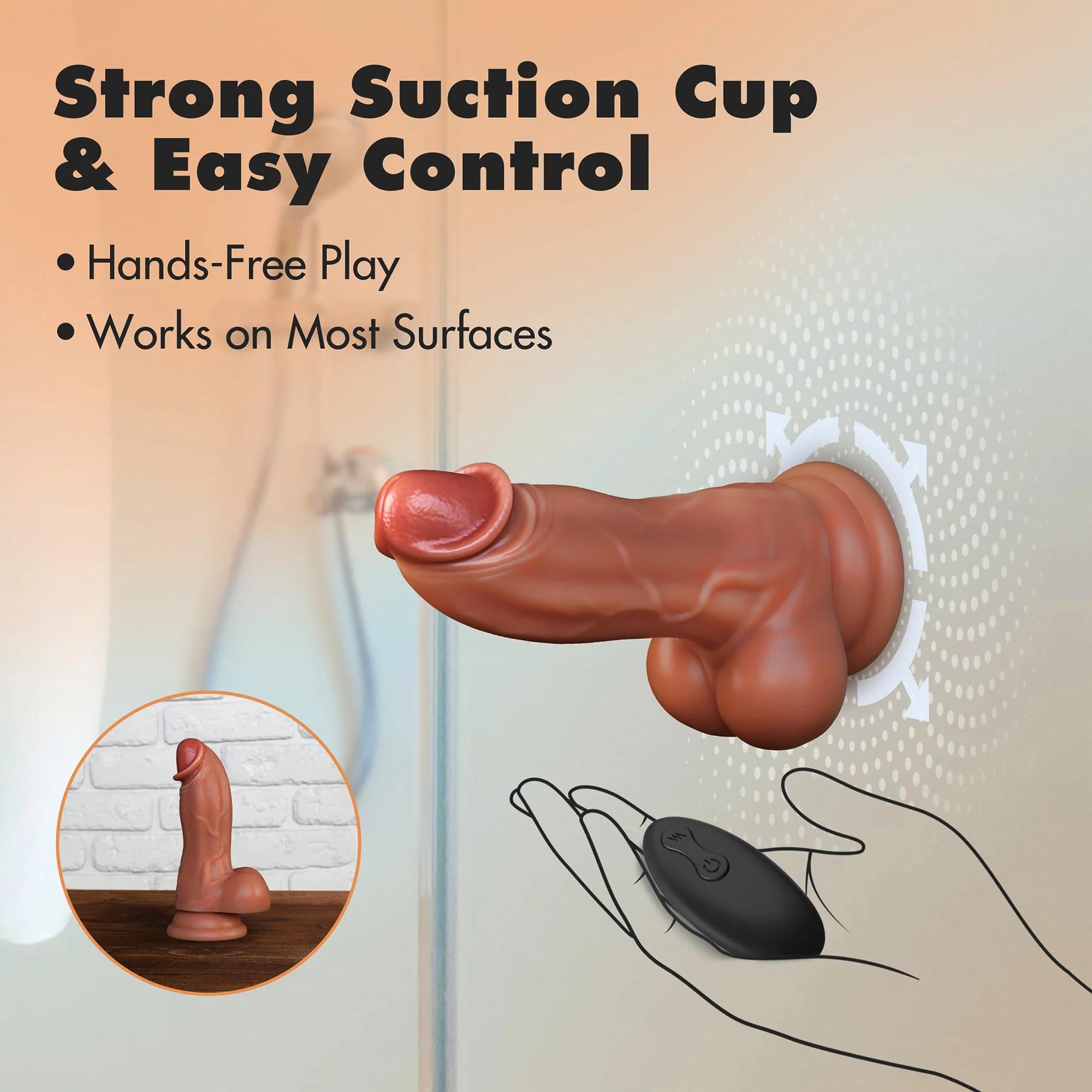 Dr. Skin Dr. Brody 8.75" Vibrating & Thrusting Realistic Silicone G-Spot Dildo With Remote - Image 13