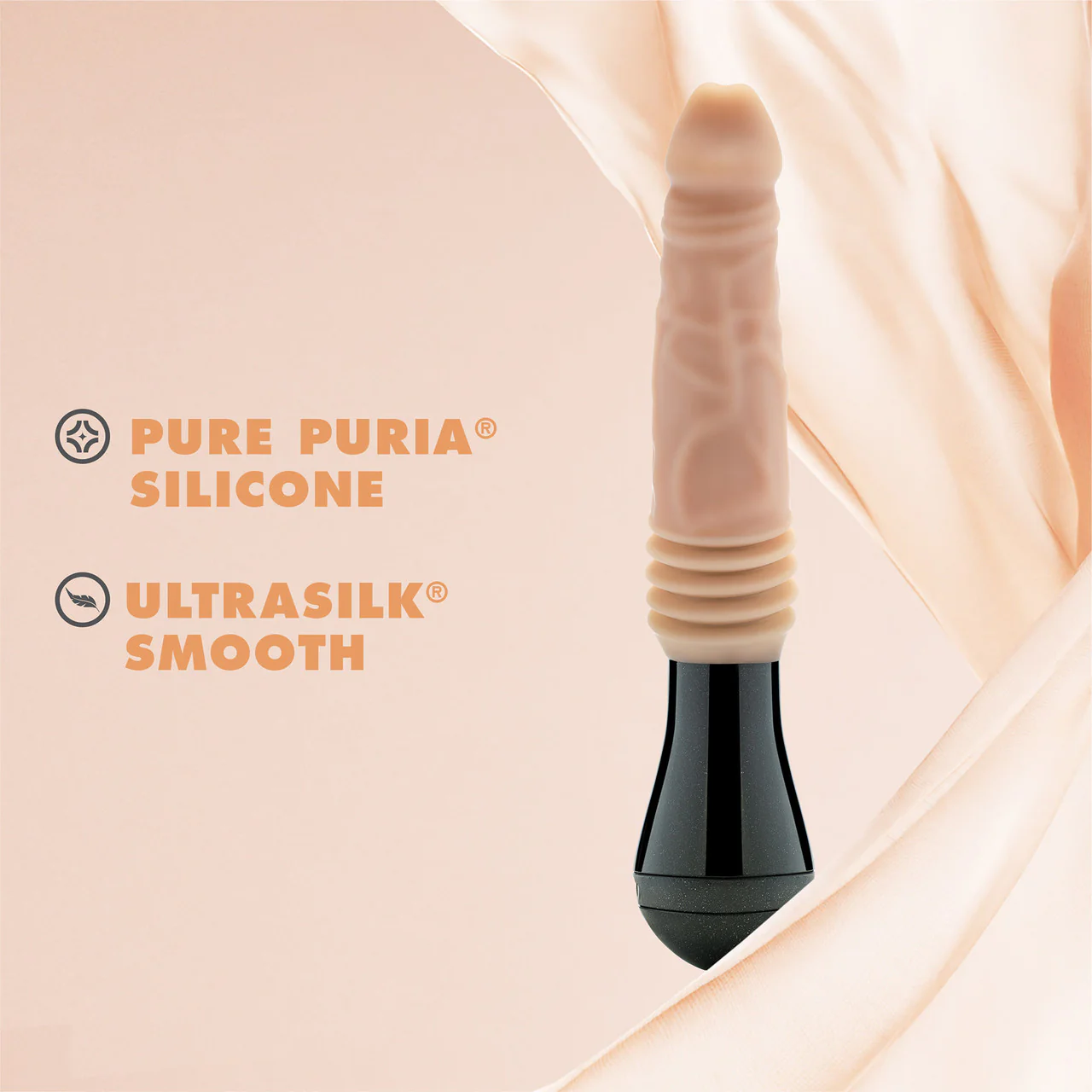 Dr. Skin Dr. Knight 5" Thrusting, Gyrating & Vibrating Silicone Dildo With Handle By Blush - Vanilla - Image 11