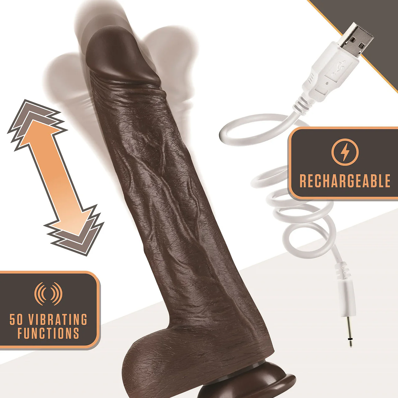 Dr. Skin Dr. Murphy - Rotating, Thrusting, Vibrating Silicone Suction Cup Dildo With Balls By Blush - Image 5
