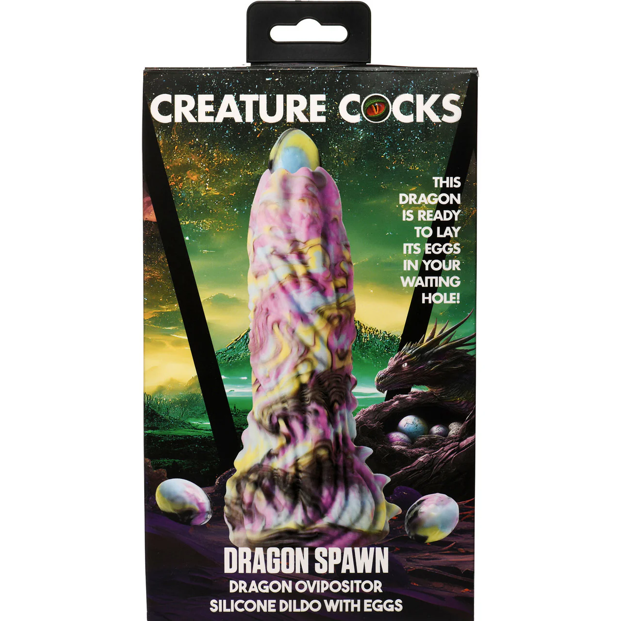 Dragon Spawn 7.25" Silicone Ovipositor Dildo With Eggs By Creature Cocks - Image 18