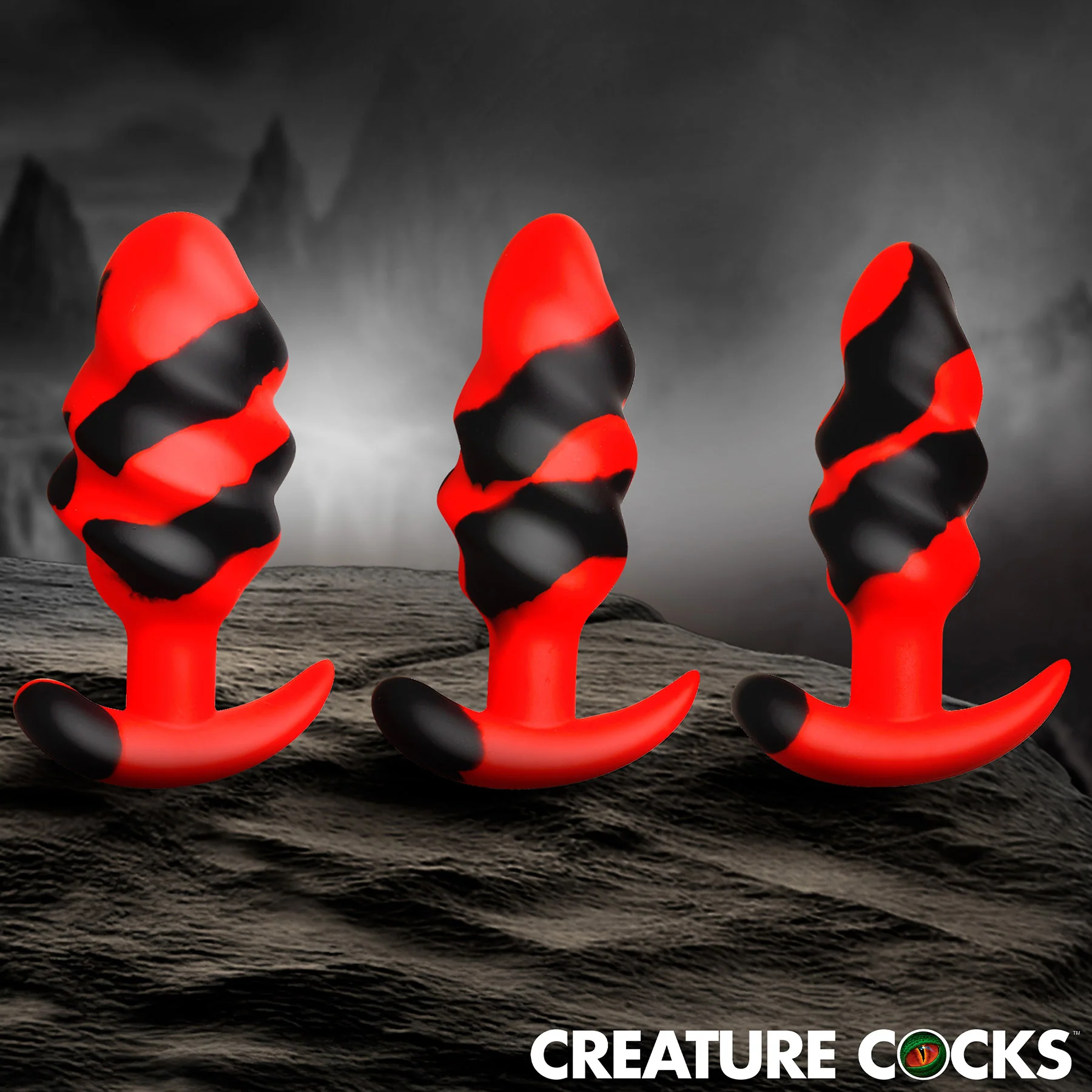 Dragon Trainer Silicone Butt Plug Set By Creature Cocks - 3 Piece Set - Image 7