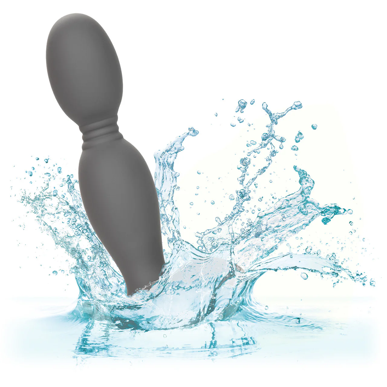 Eclipse Silicone Rotator Vibrating Rechargeable Anal Probe By CalExotics - Grey - Image 7