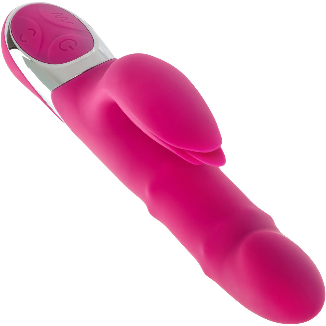 Enchanted Embrace Rechargeable Silicone Dual Stimulation Vibrator With Thrusting Beads - Image 4