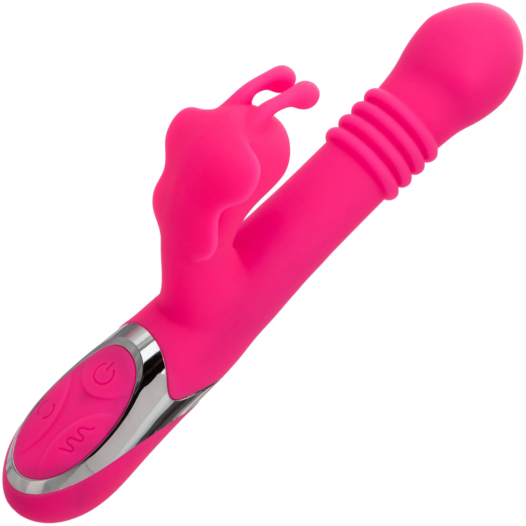 Enchanted Kissing Butterfly Thrusting & Rotating Vibrator With Clitoral Stimulator