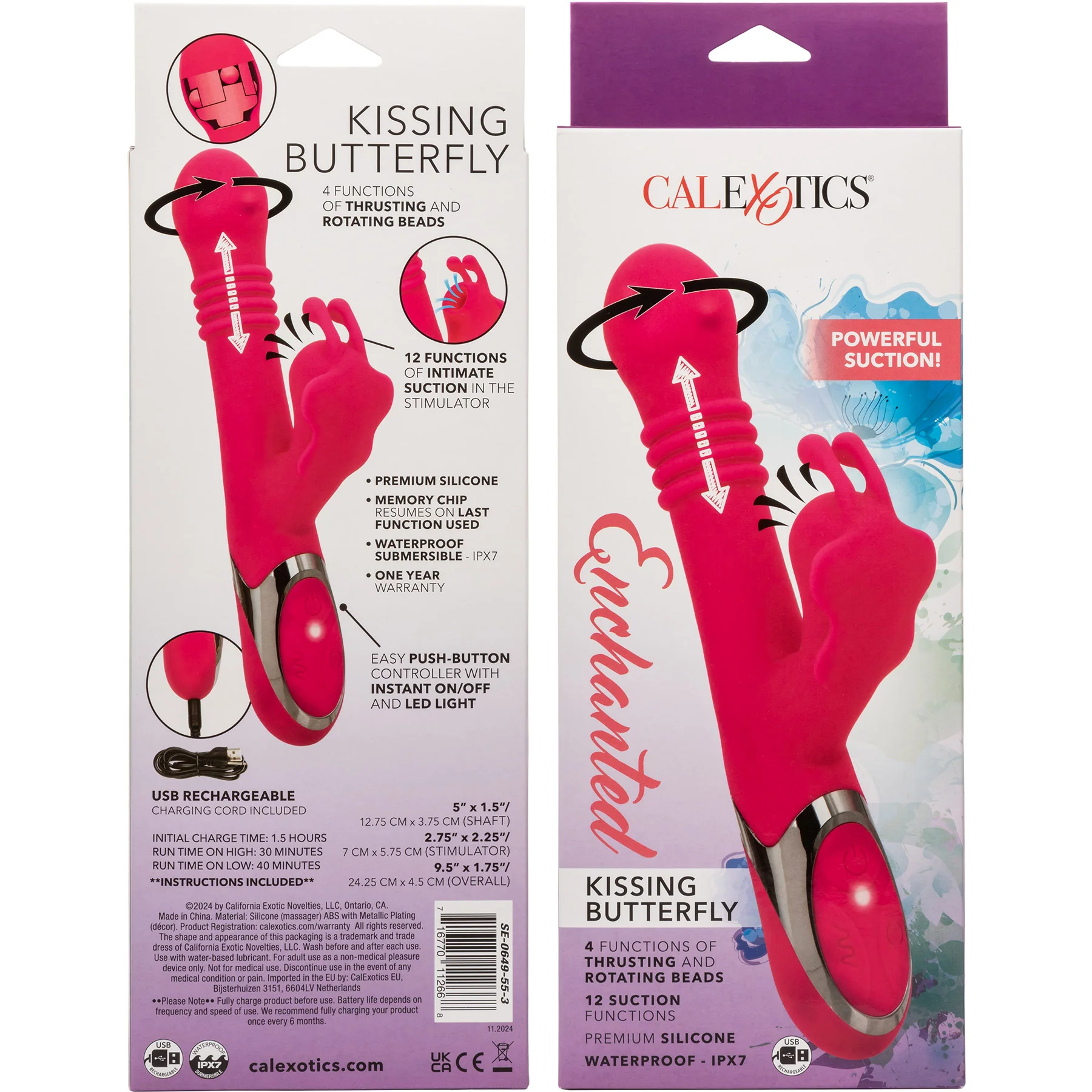 Enchanted Kissing Butterfly Thrusting & Rotating Vibrator With Clitoral Stimulator - Image 7