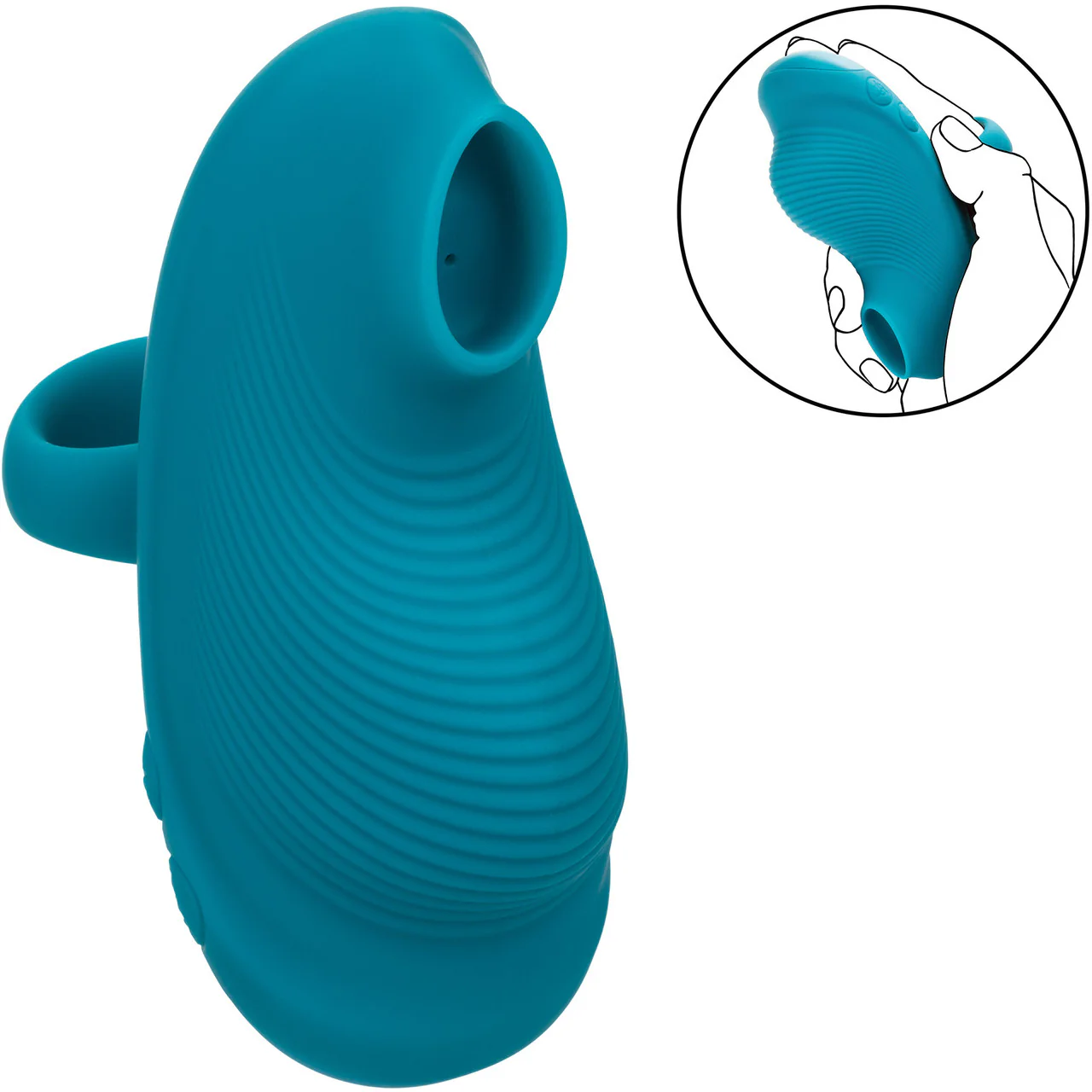 Envy Handheld Suction Massager Rechargeable Silicone Finger Vibrator By CalExotics - Image 6