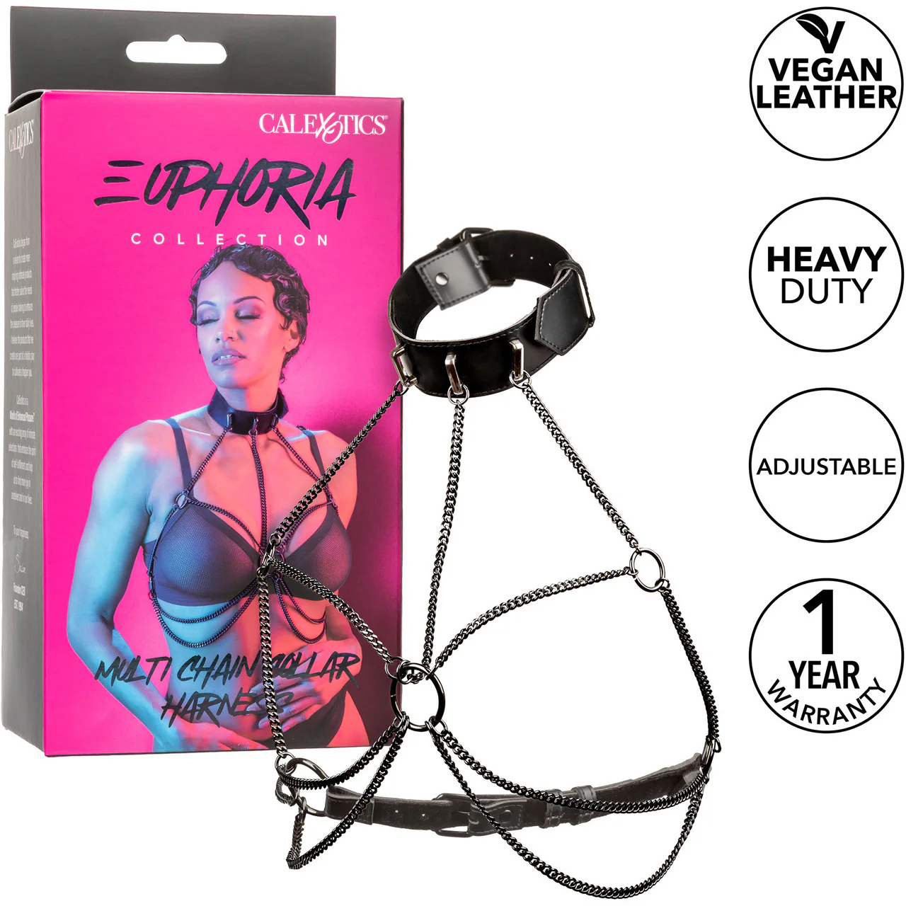 Euphoria Collection Multi Chain Collar Harness By CalExotics - Image 6
