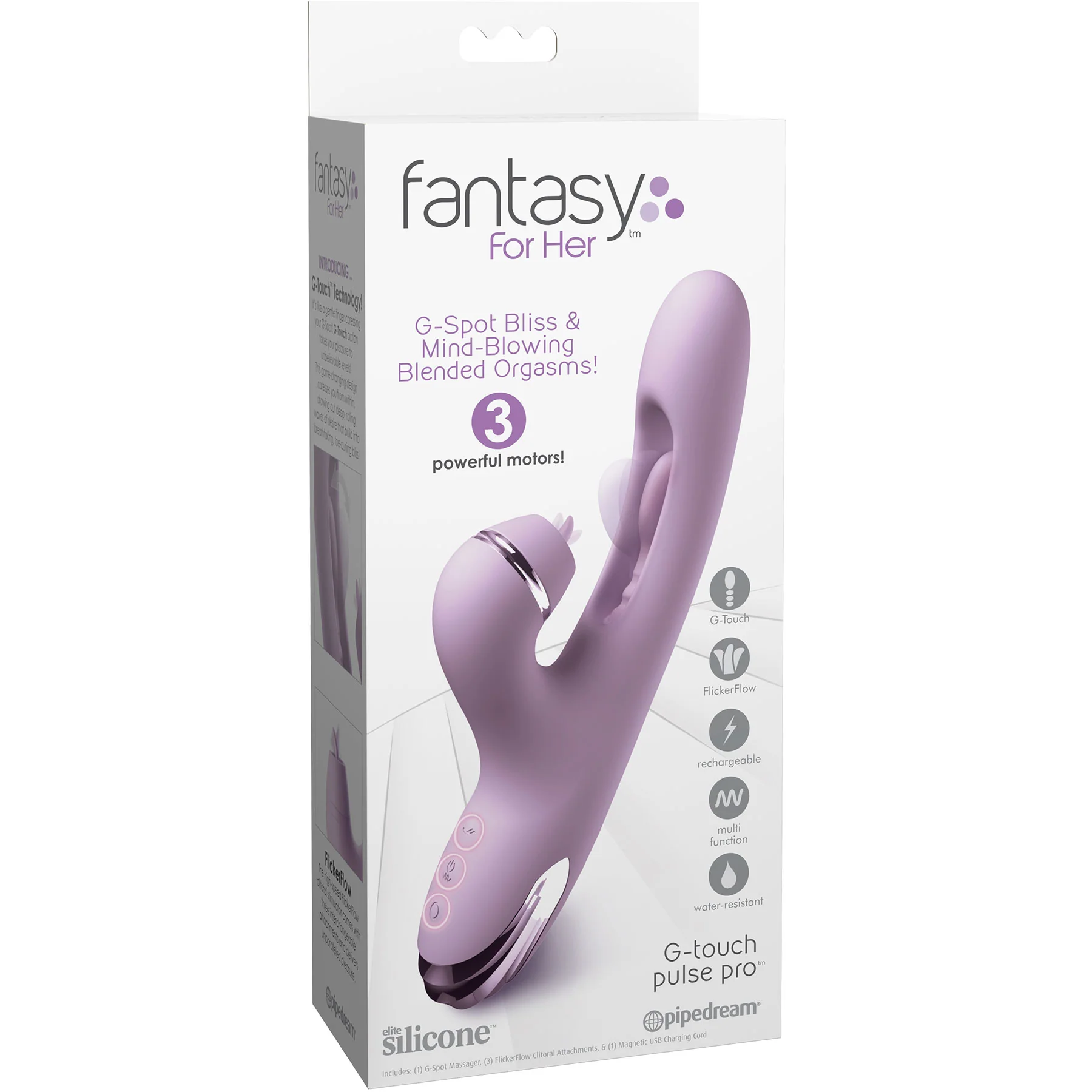 Fantasy For Her G-Touch Pulse Pro Tapping Rabbit Vibrator By Pipedream - Image 2
