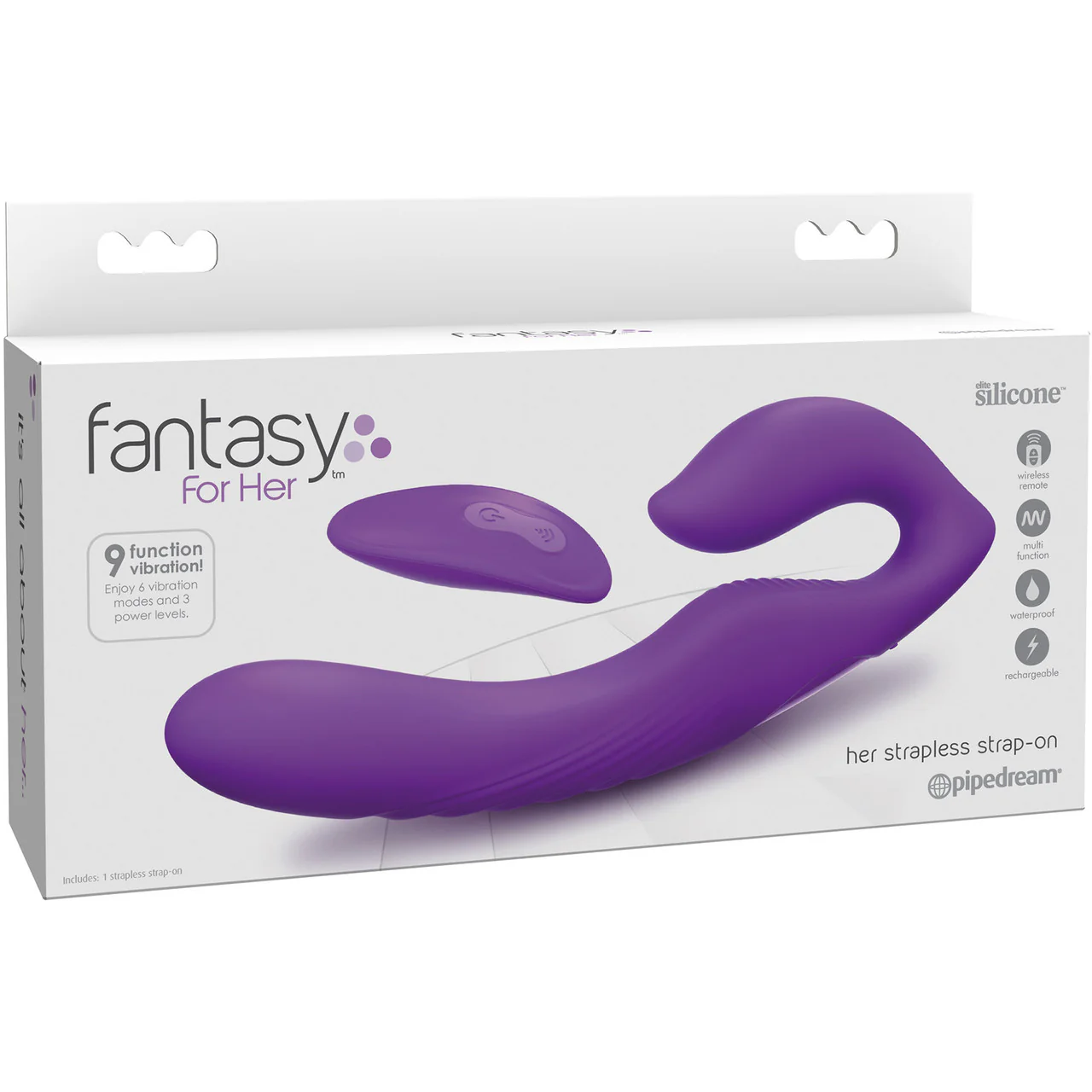 Fantasy For Her - Her Ultimate Silicone Remote Control Strapless Strap-on - Image 4