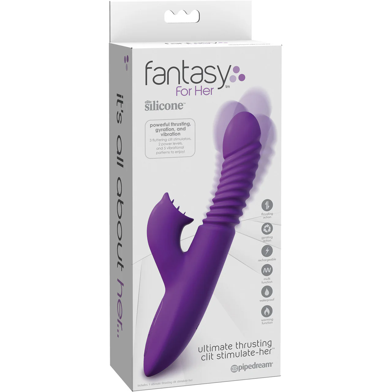 Fantasy For Her Ultimate Thrusting Clit Stimulate-Her Dual Stimulation Silicone Vibrator - Image 6