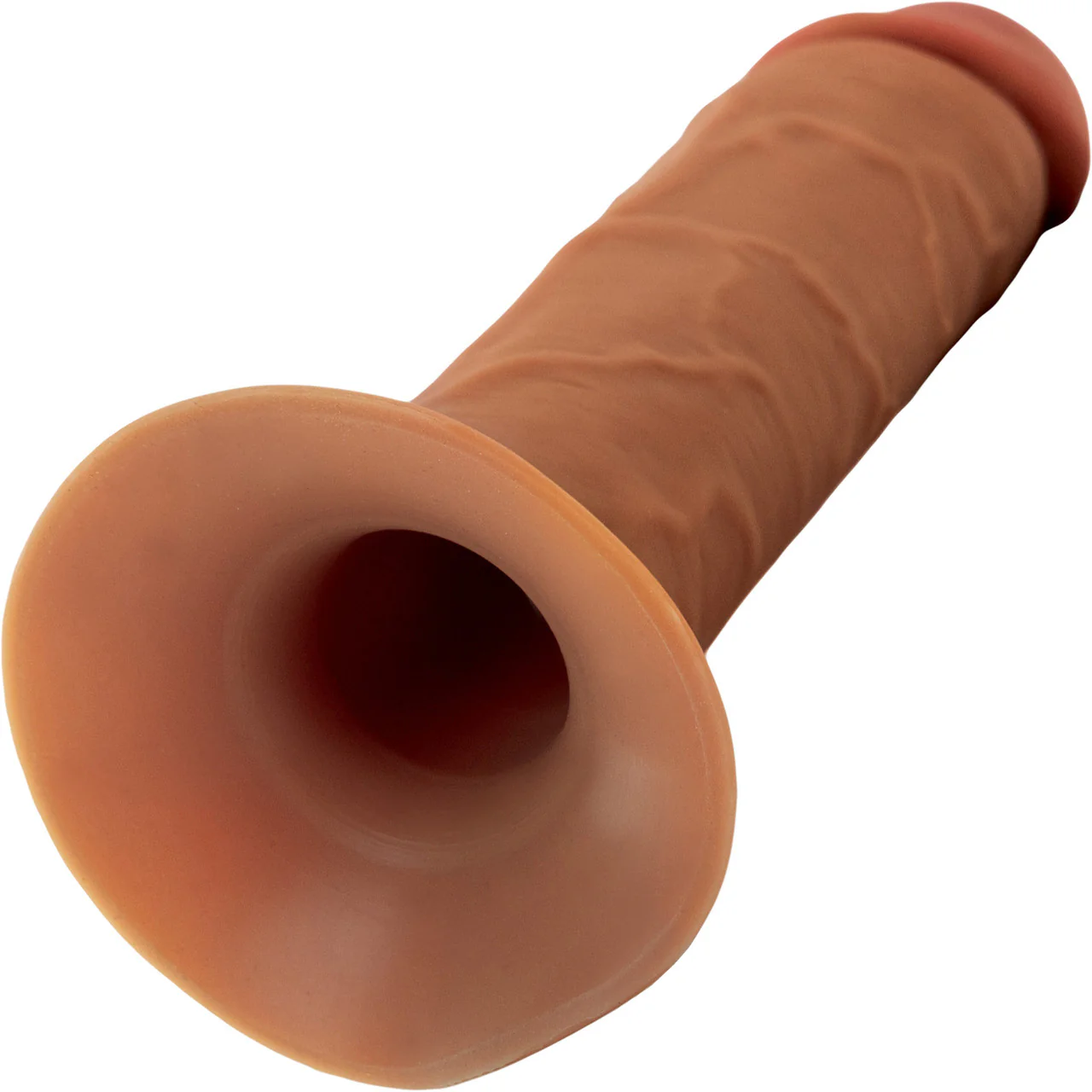 Fantasy X-tensions Elite 8" Hollow Silicone Strap-On Dual Density Dildo & Harness Kit - Caramel - Image 2