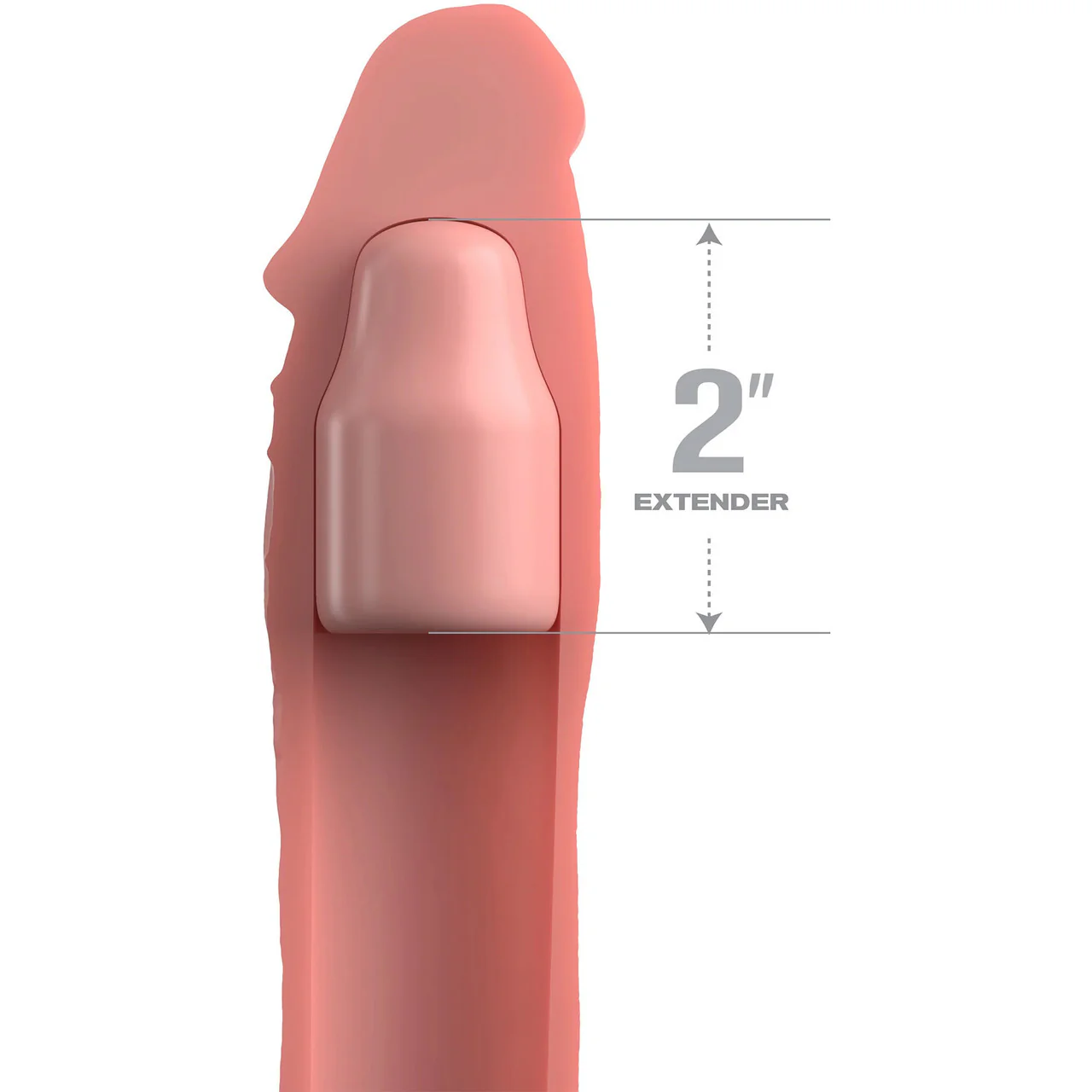 Fantasy X-tensions Elite Silicone 8" Penis Extension With 2" Removable Extender  - Vanilla - Image 2