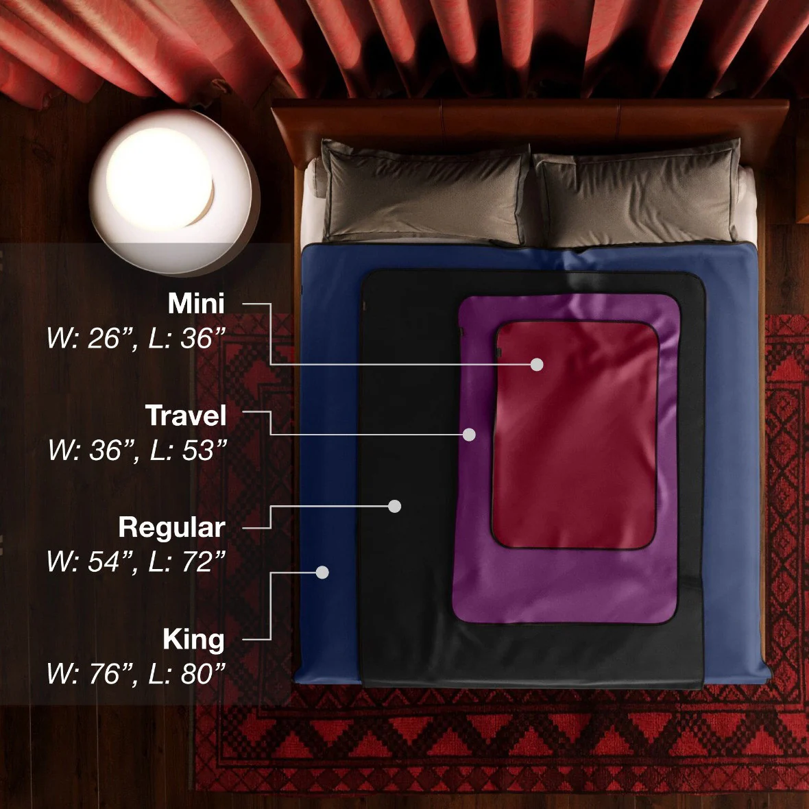 Fascinator Regular Size Throw Moisture-Proof Sensual Blanket - Microvelvet Black 72" x 54" - Image 6