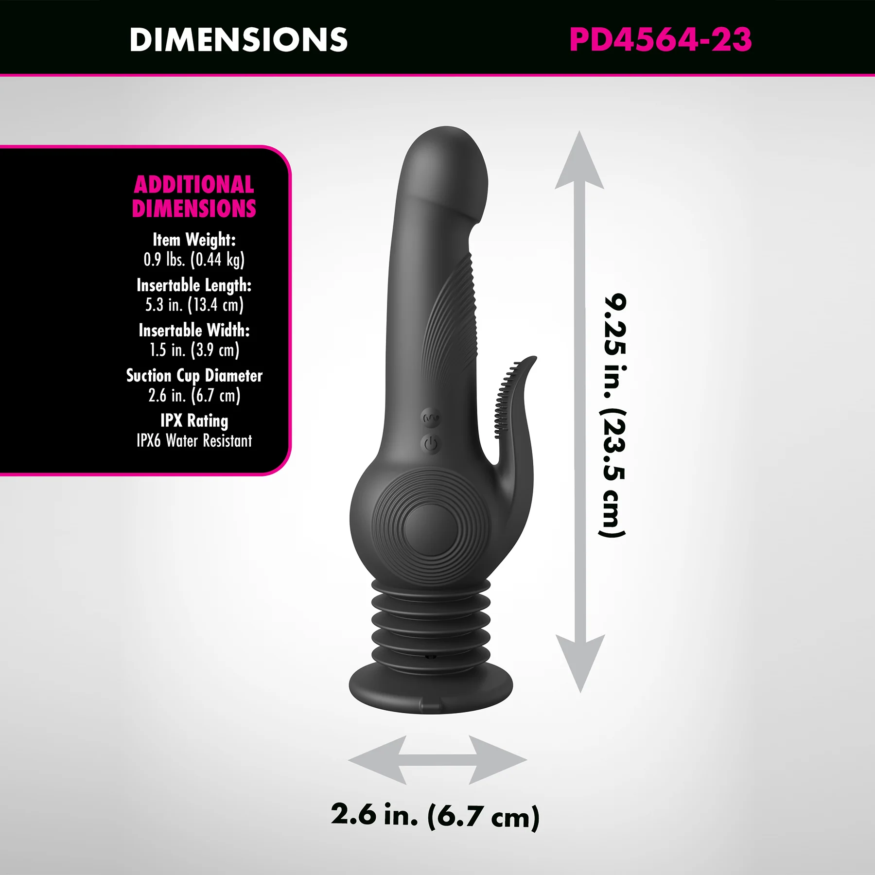 Fetish Fantasy Series Pogo Thruster Rechargeable Silicone Dual Stimulation Vibrator - Image 6