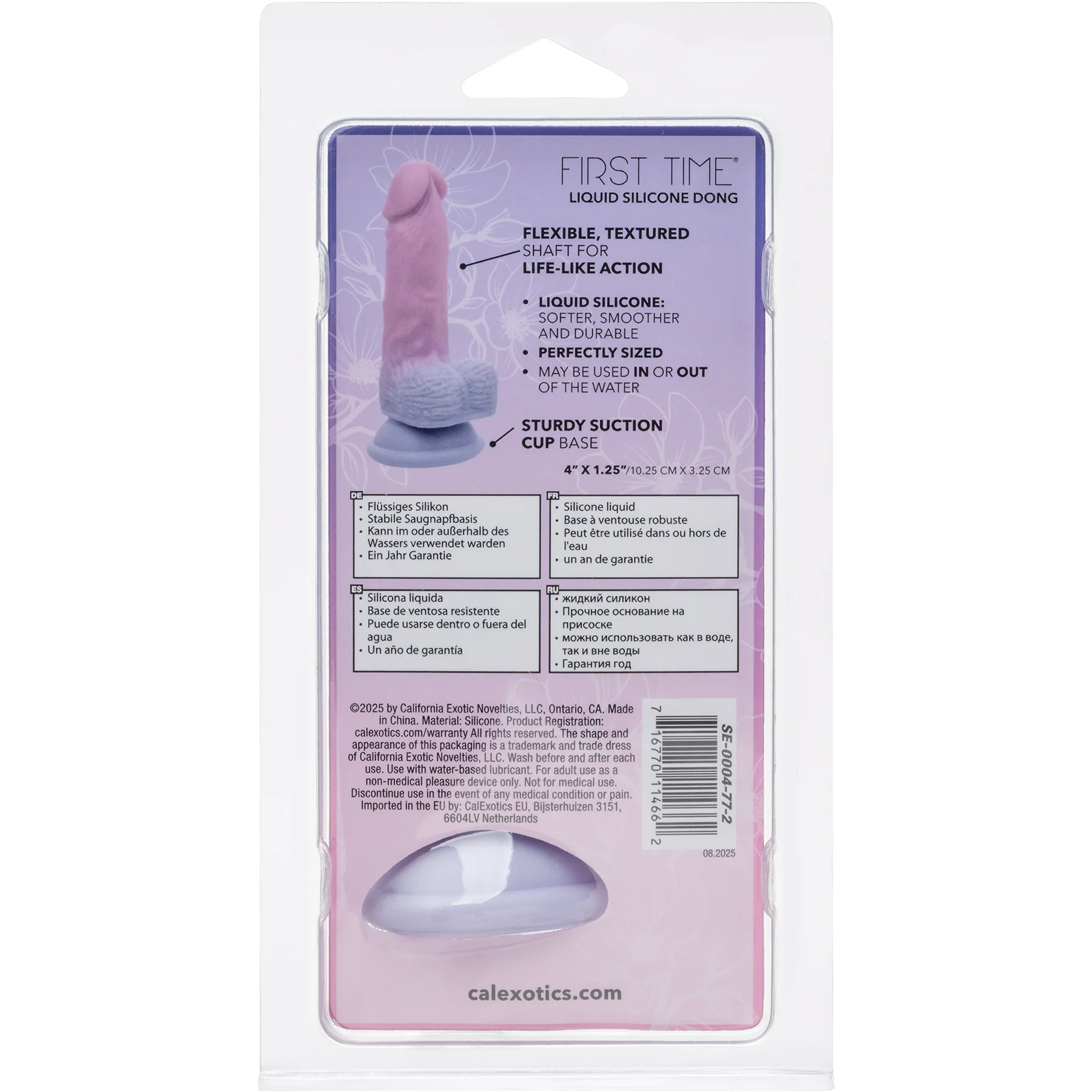 First Time® Liquid Silicone Dong 5.75" Suction Cup Dildo With Balls - Image 8