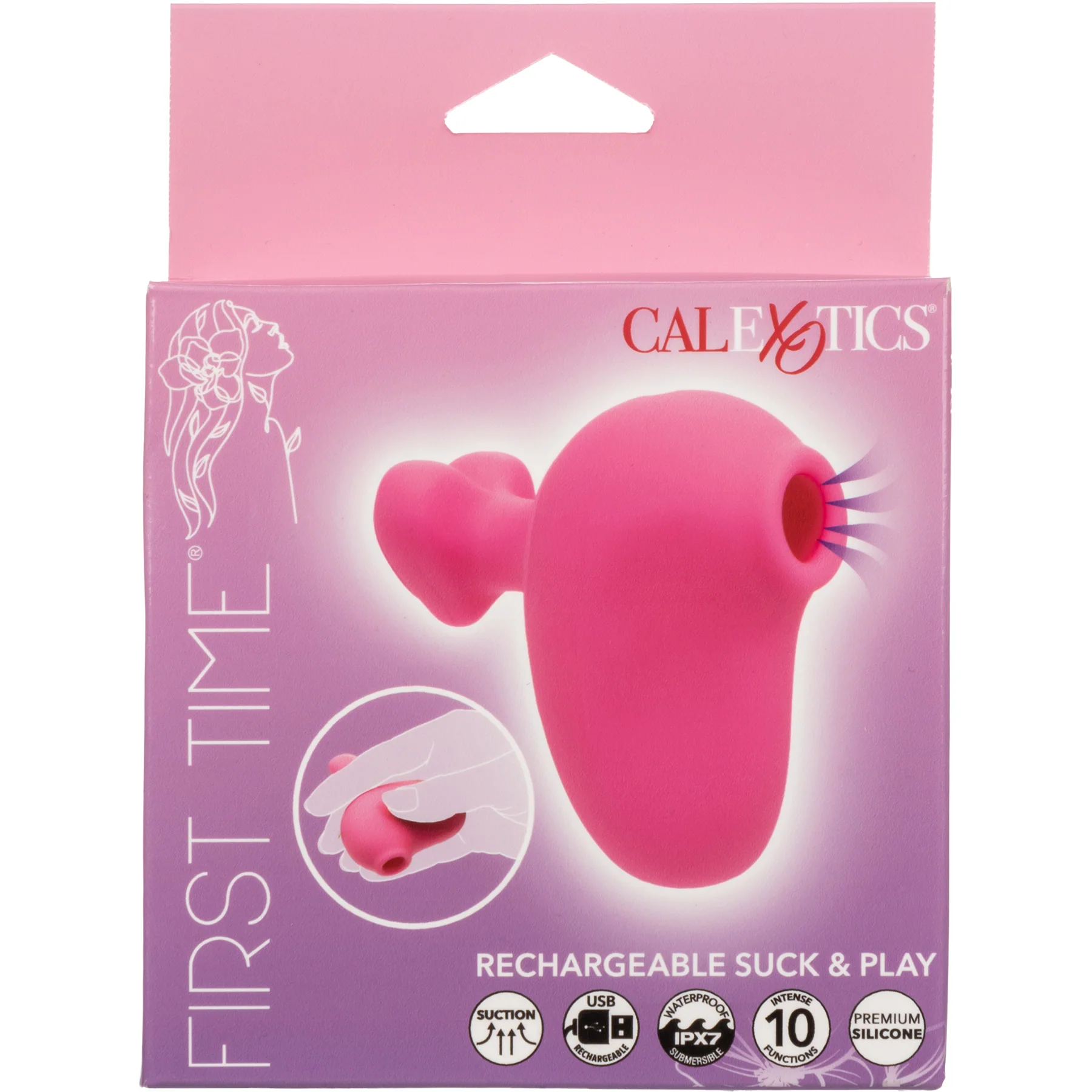 First Time® Rechargeable Suck & Play Silicone Sucking Vibrator - Image 10
