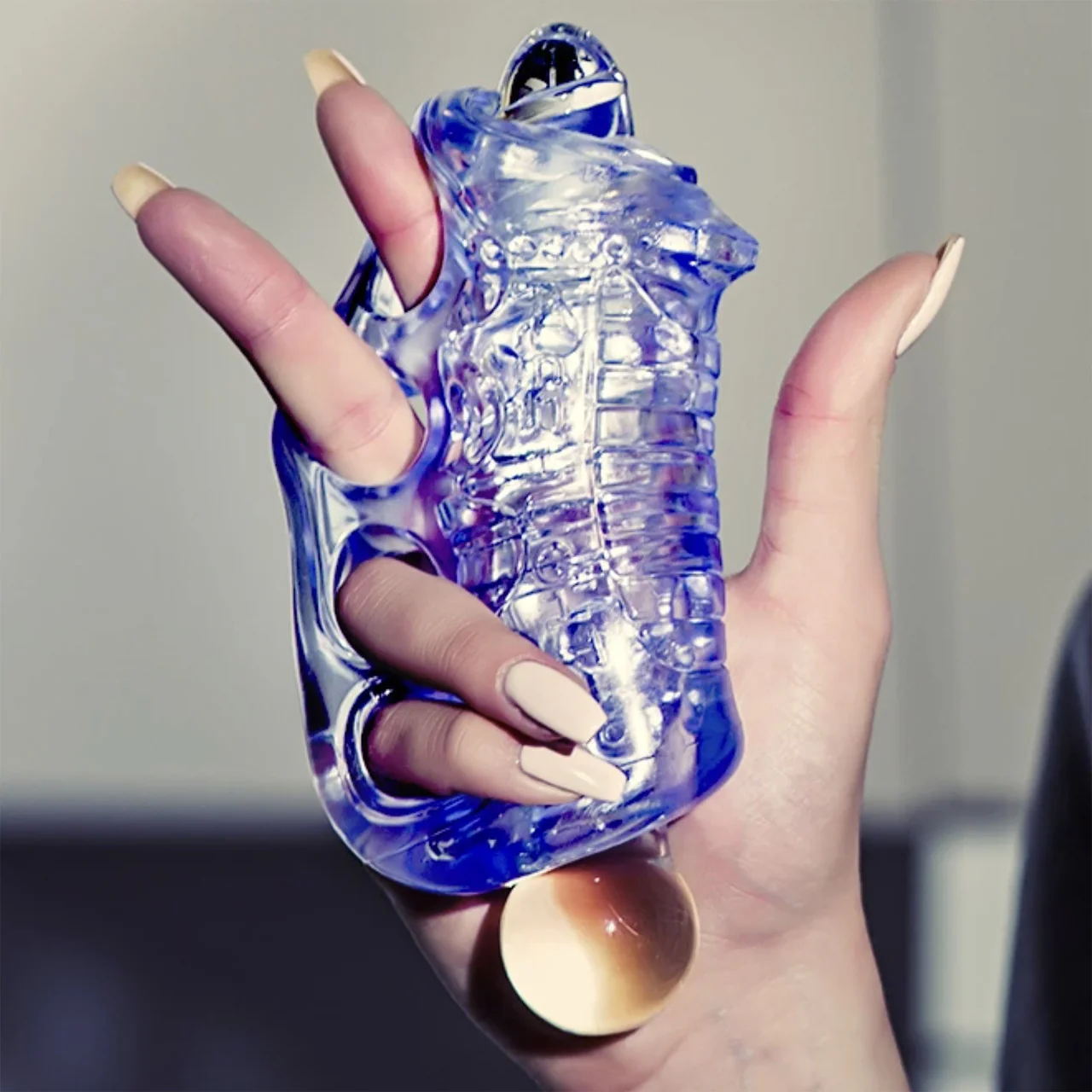 FleshSkins Blue Ice Grip Penis Masturbator by Fleshlight - Image 6