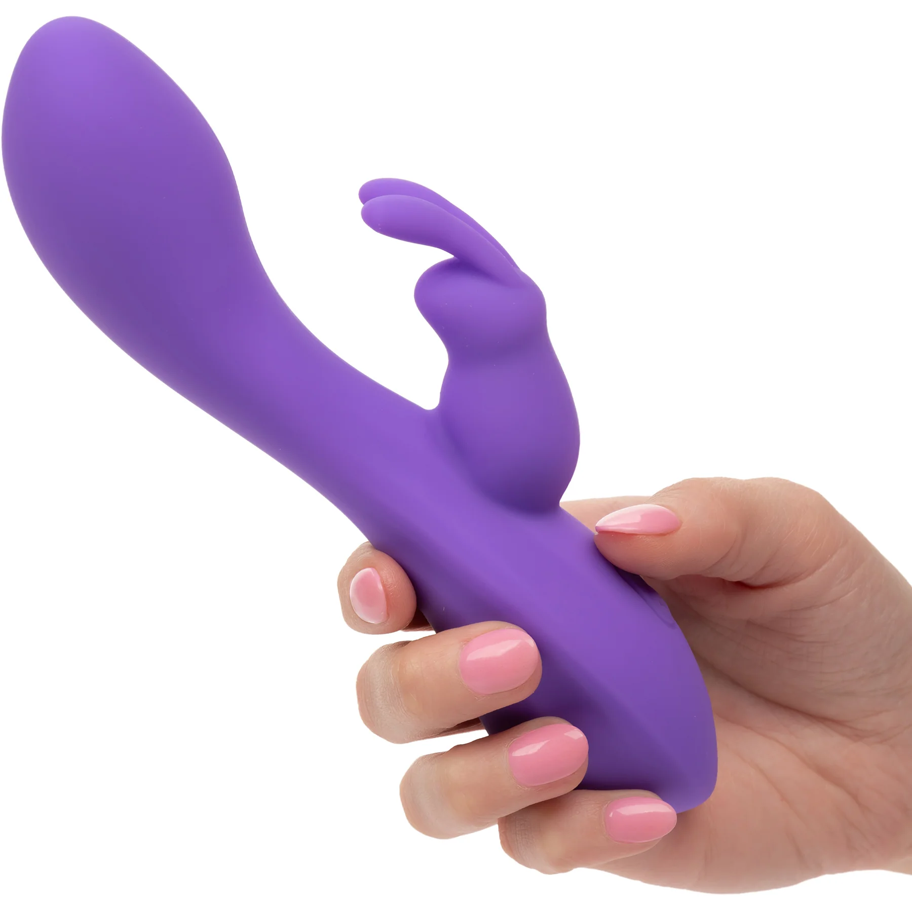 Flex Bend & Hold Double Rumbler Waterproof Silicone Rabbit Vibrator By CalExotics - Image 3