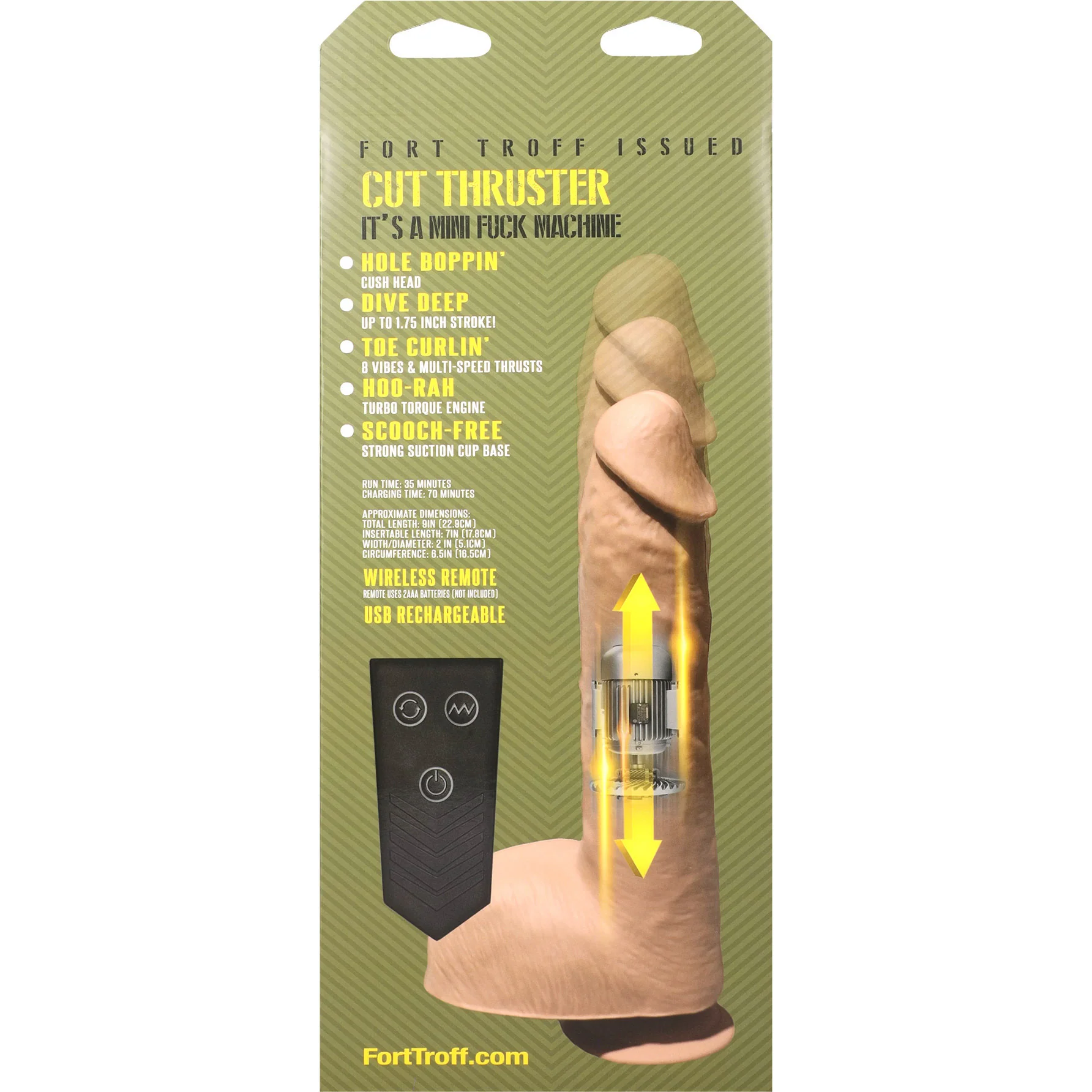 Fort Troff Cut Thruster Silicone Mini Fuck Machine Dildo With Remote - Image 7