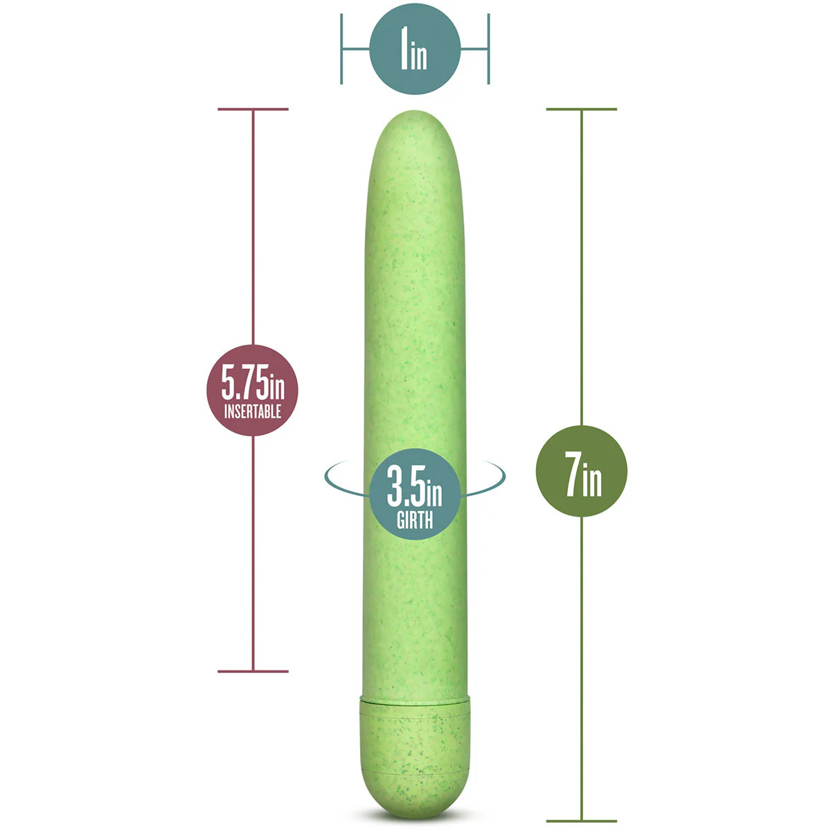 Gaia Eco Biodegradable & Recyclable Vibrator By Blush Novelties - Green - Image 2