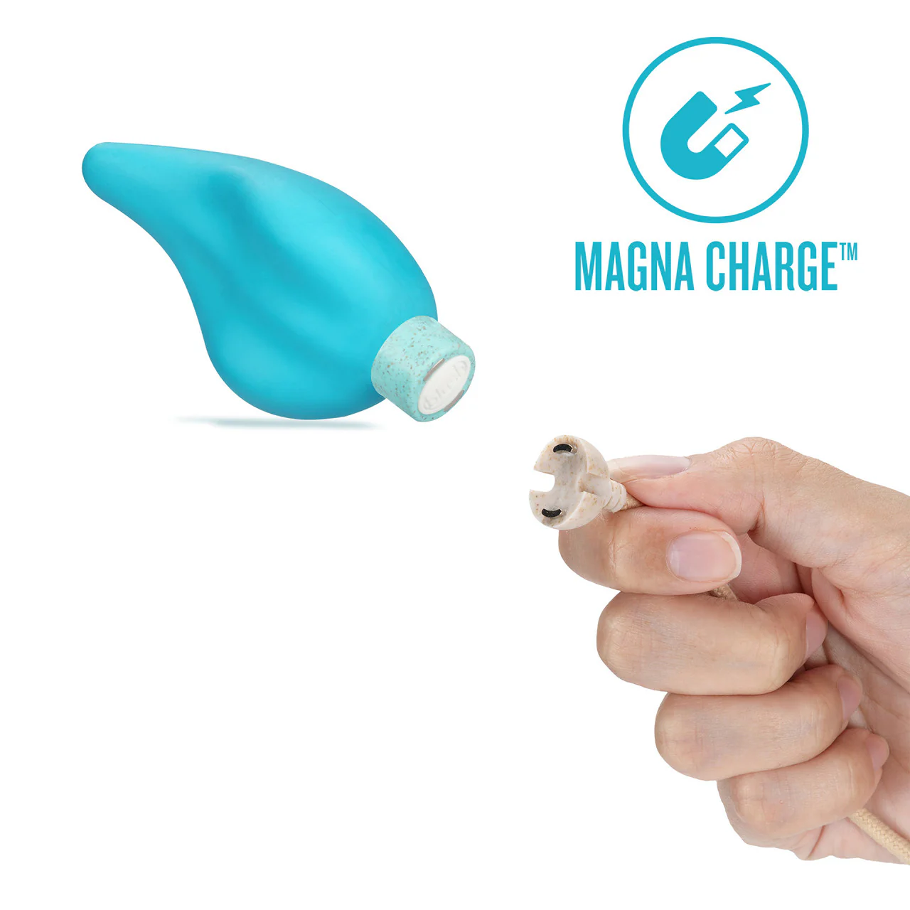 Gaia Eco Caress Rechargeable Waterproof Plant Based Clitoral Vibrator By Blush - Aqua - Image 8