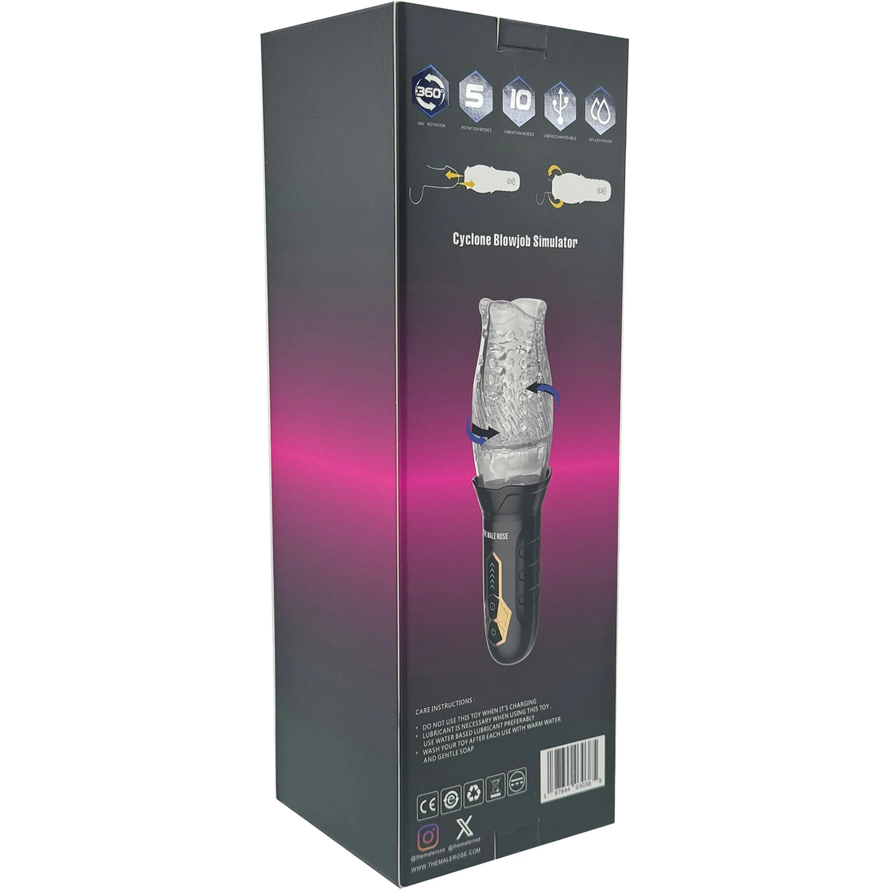Gawk Gawk 3000 Rotating Vibrating Rechargeable Oral Sex Penis Masturbator - Image 16