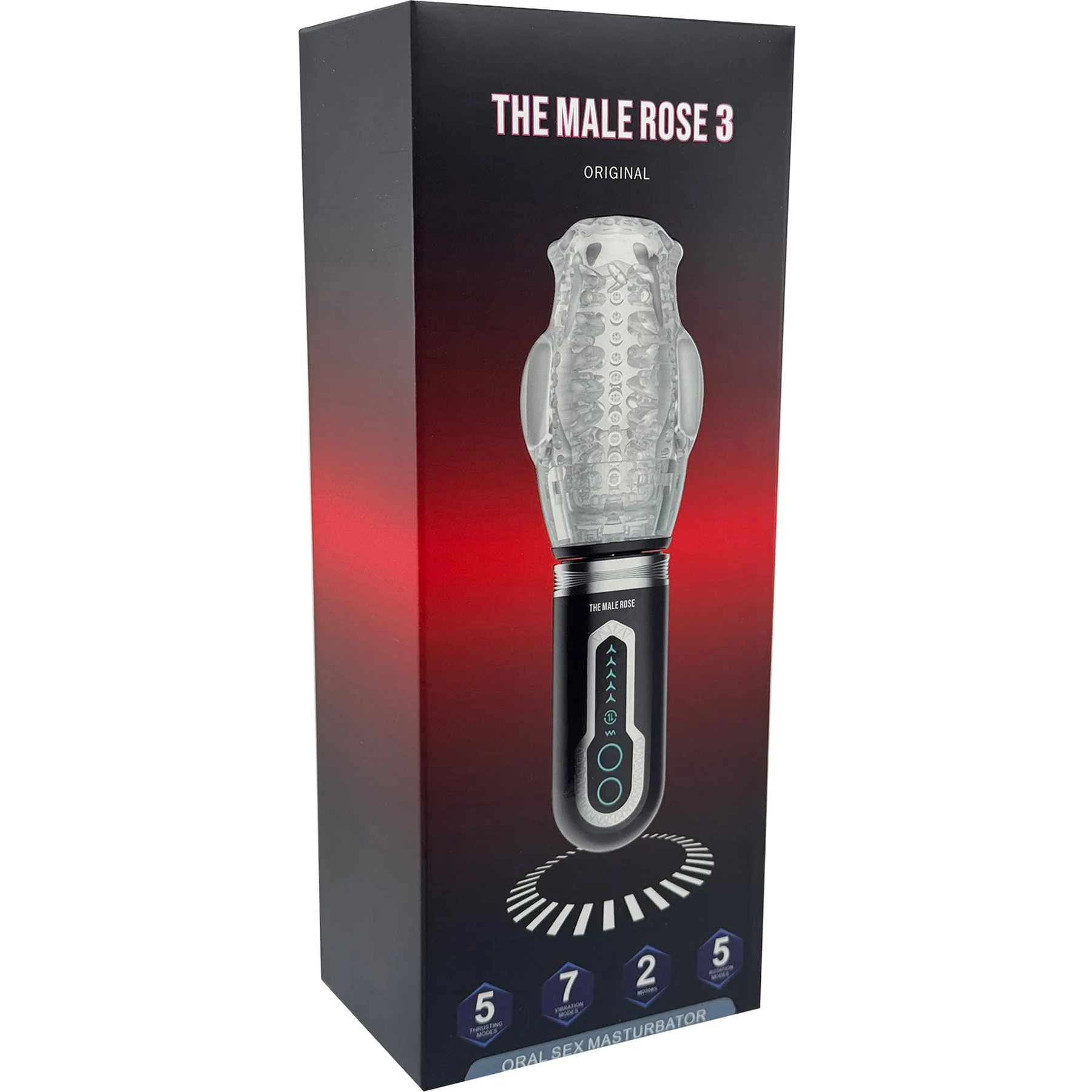 The Male Rose 3 Thrusting Rotating Vibrating Oral Sex Penis Masturbator - Image 13